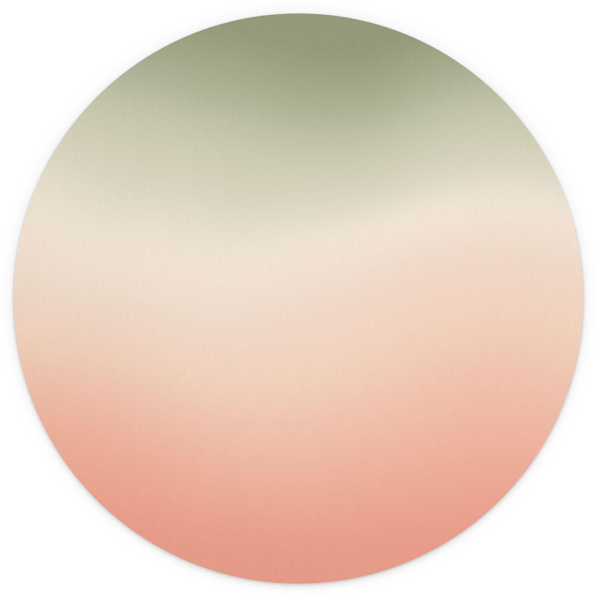 Behangcirkel Ombre - Watermeloen - vliesbehang/zelfklevend vliesbehang