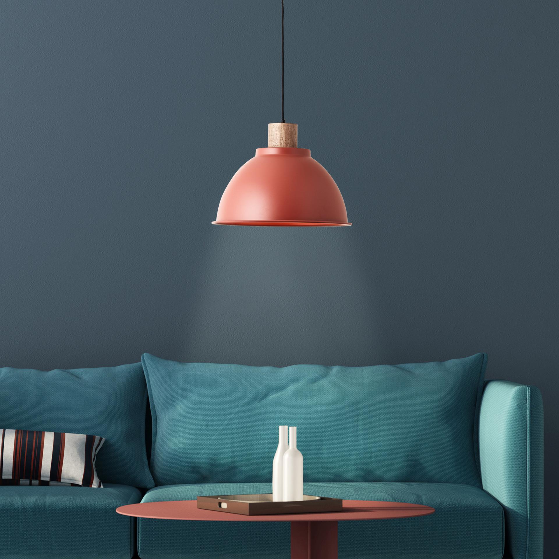 Pendelleuchte Franziska, rot, Ø38 cm, Metall Pendelleuchte
