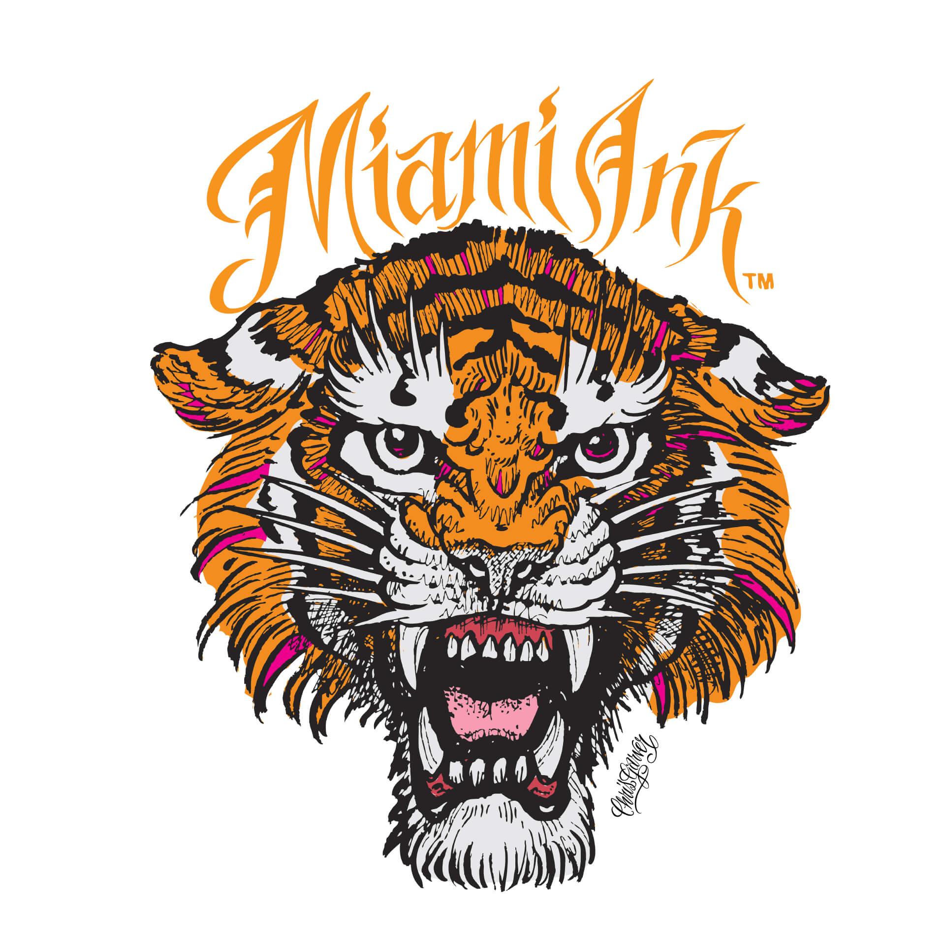 Wandtattoo Miami Ink Tiger