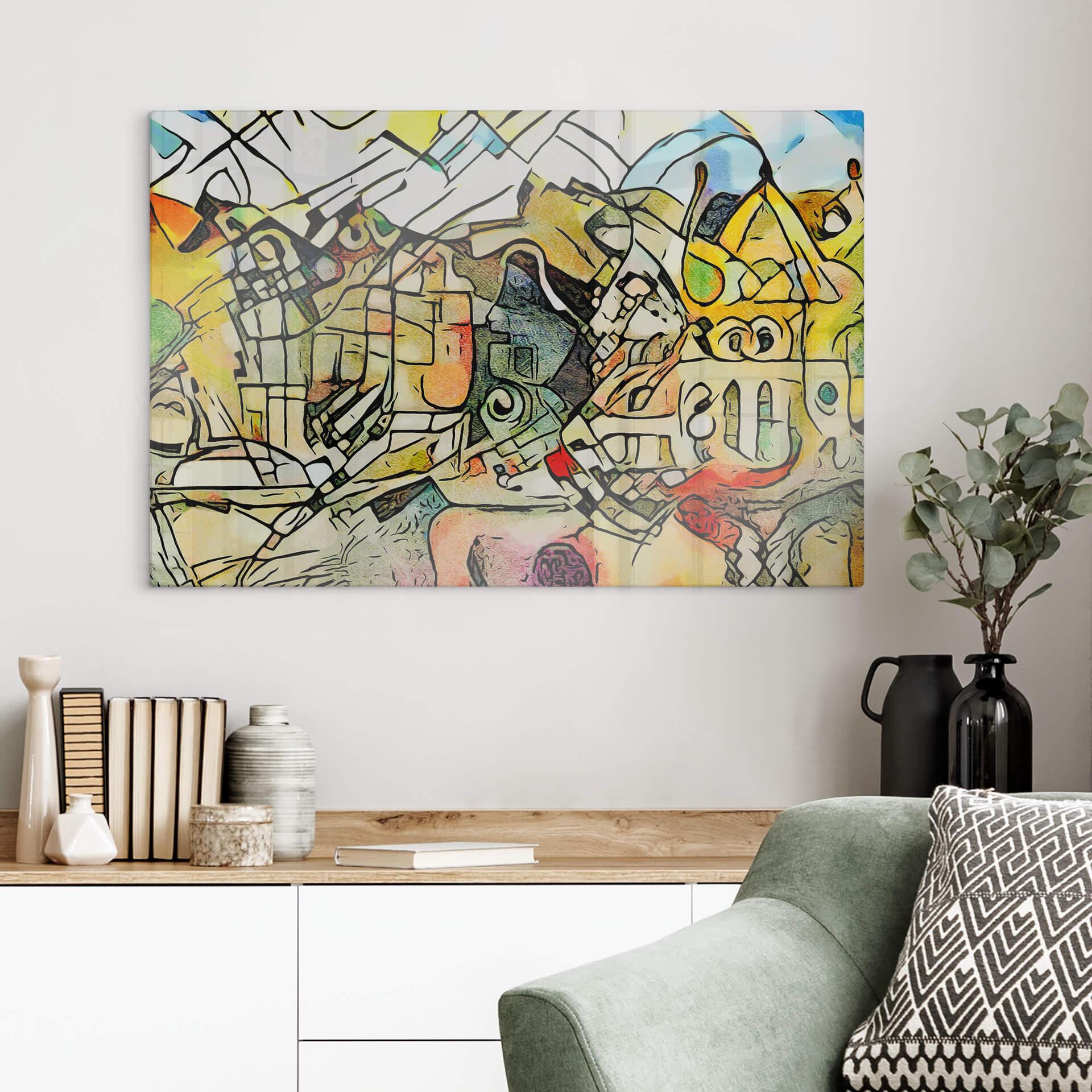 Glasschilderij Zamart - Kandinsky meets Amsterdam