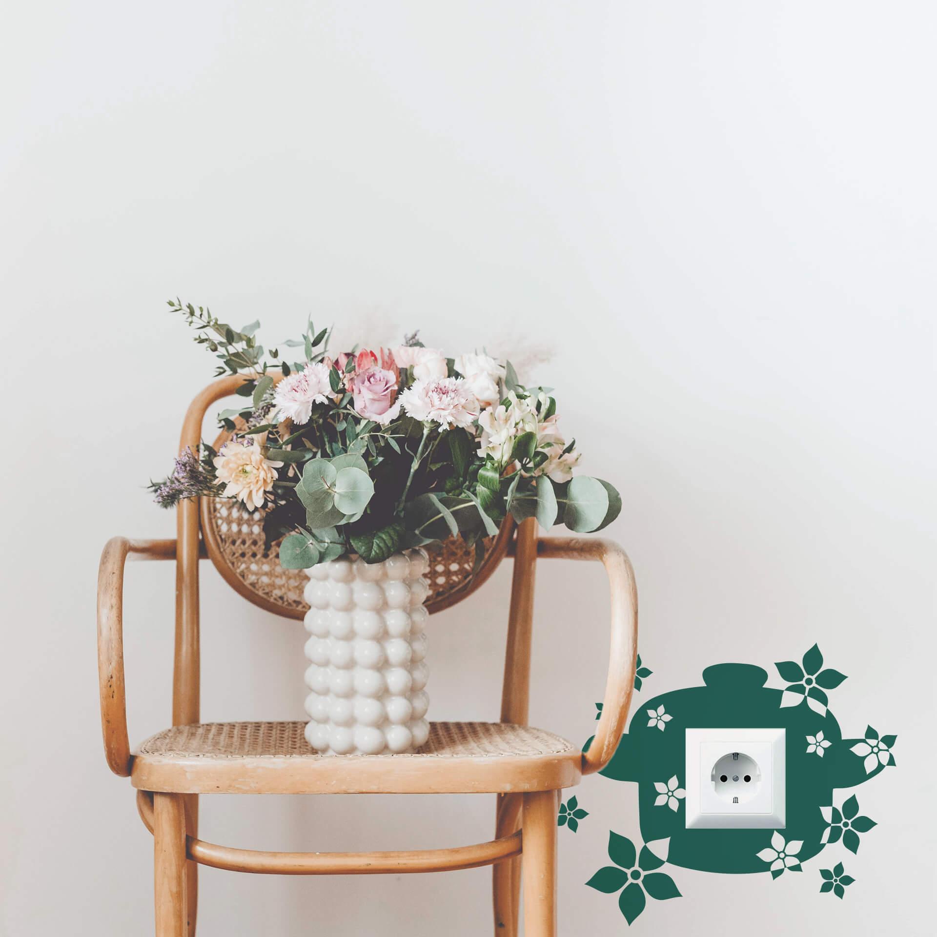 Sticker mural - Pot à fleurs