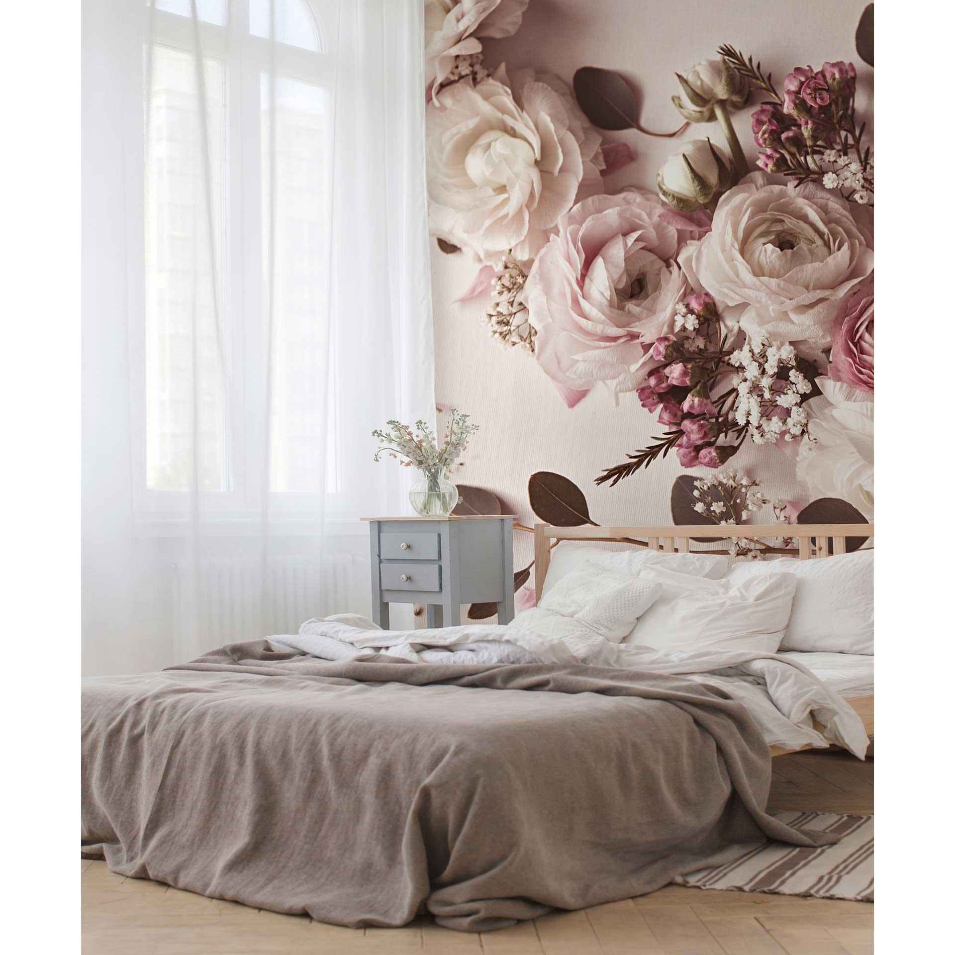 Livingwalls Fotobehang ARTist Flat Lay Flower