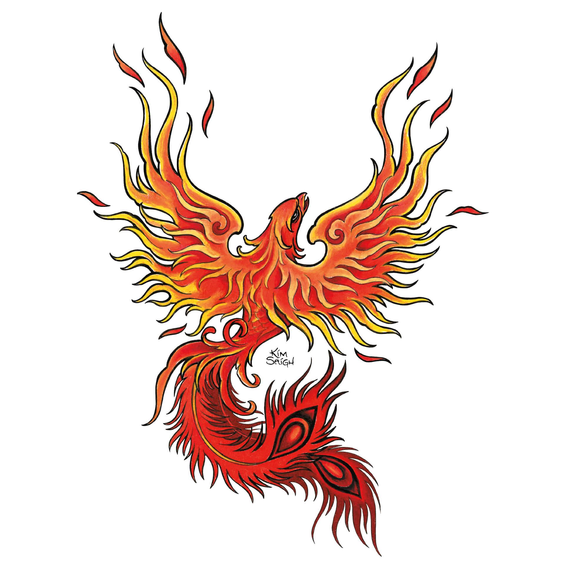 Fensterbild LA Ink Phoenix