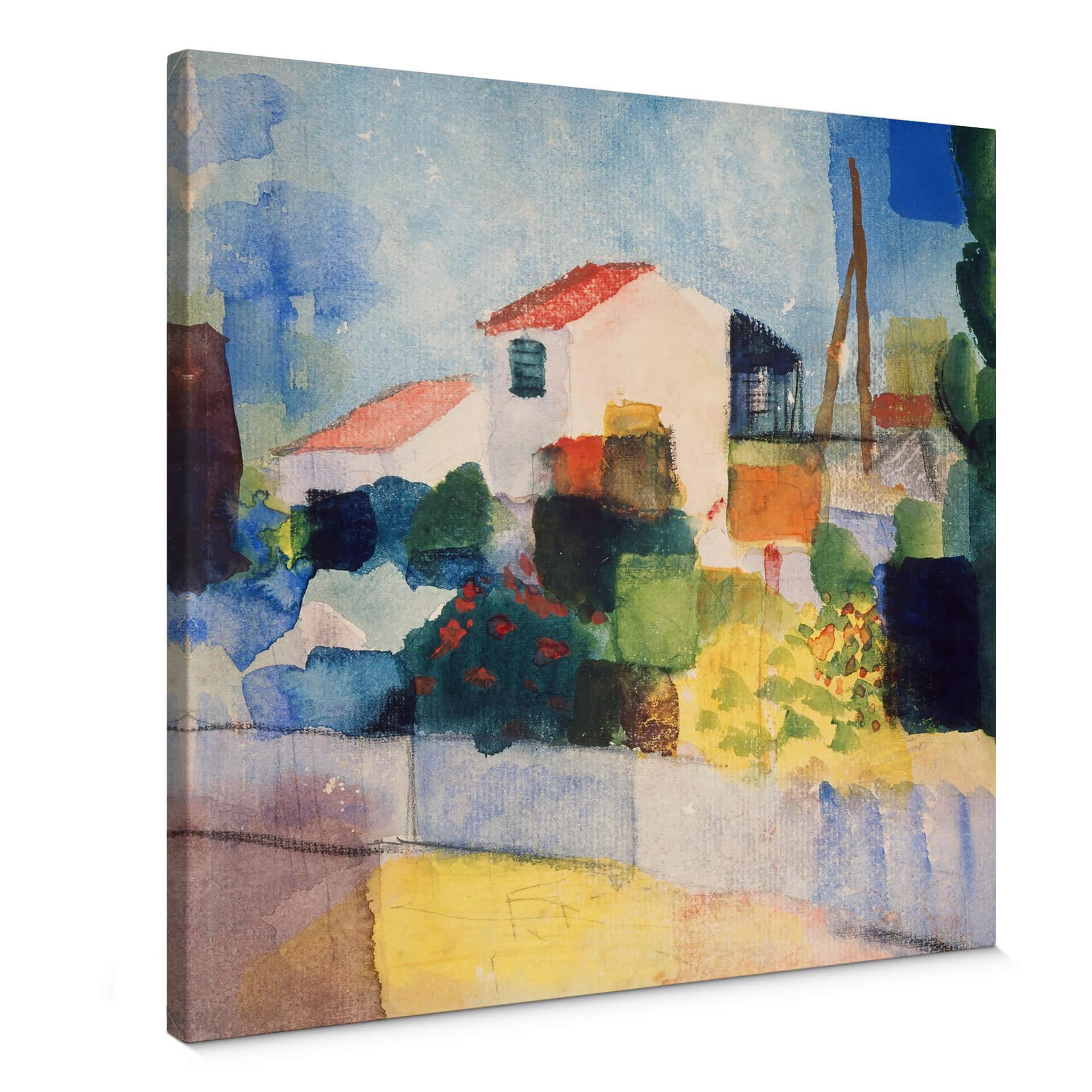 Canvastavla Macke - Det ljusa huset