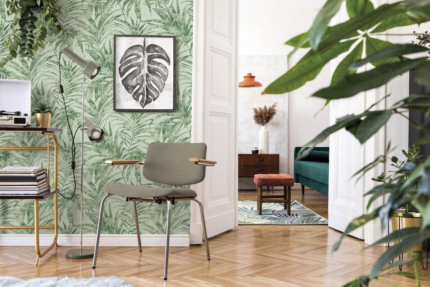 behang met bloemen, vliesbehang Novamur Yvi groen