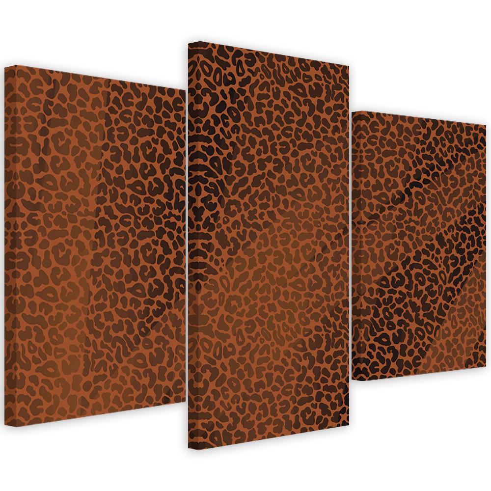3 stykke lærredsprint, Leopard Leopard Pels Patches Mønster