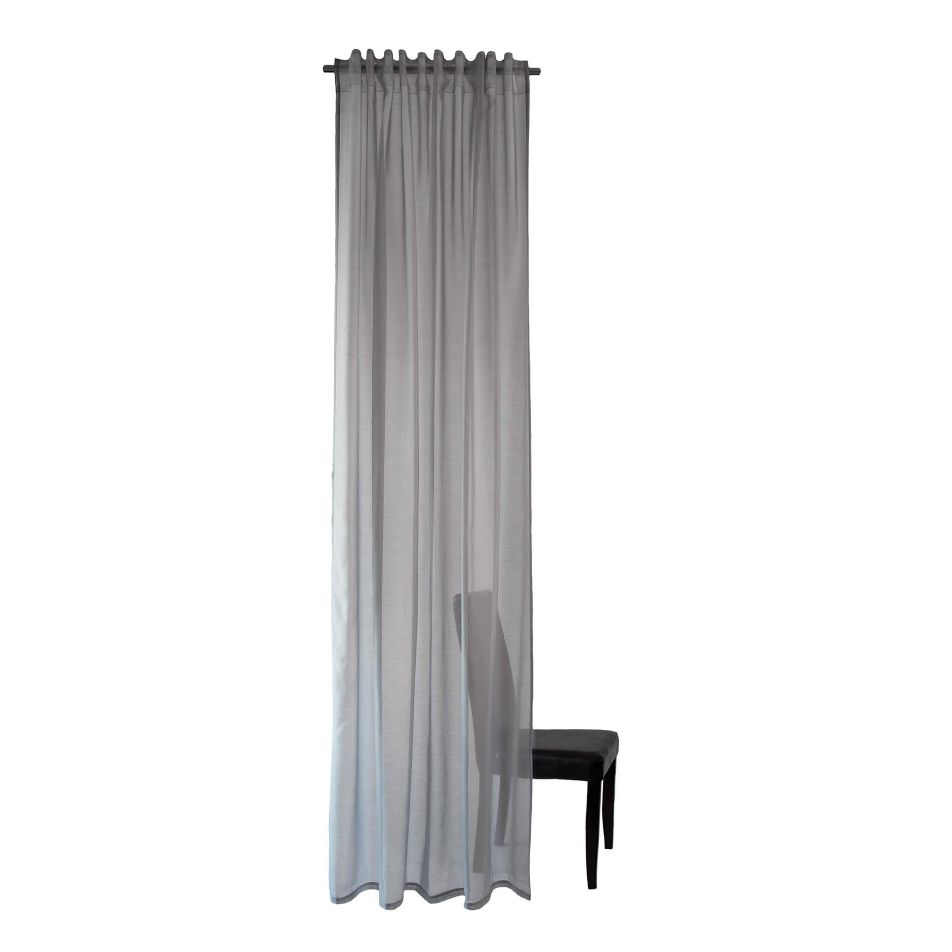 Homing Vorhang Lisa mit verdeckten Schlaufen grau -  2,45x1,40 m