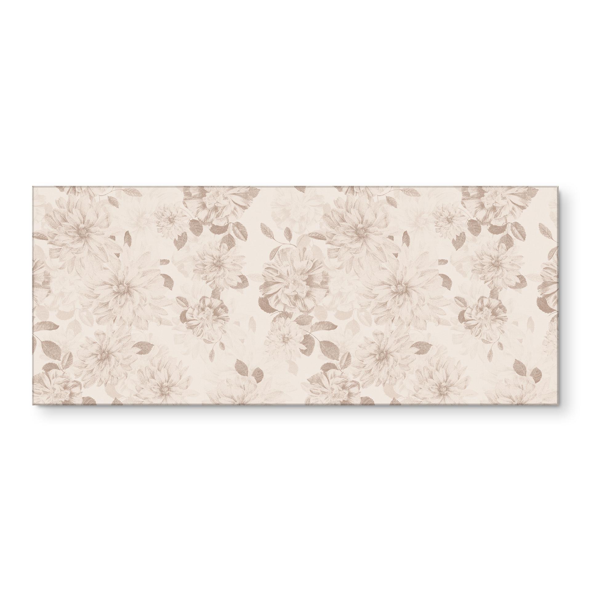 Stænkplade til køkken Dahliaer Shabby Chic Beige - Bloomery Decor
