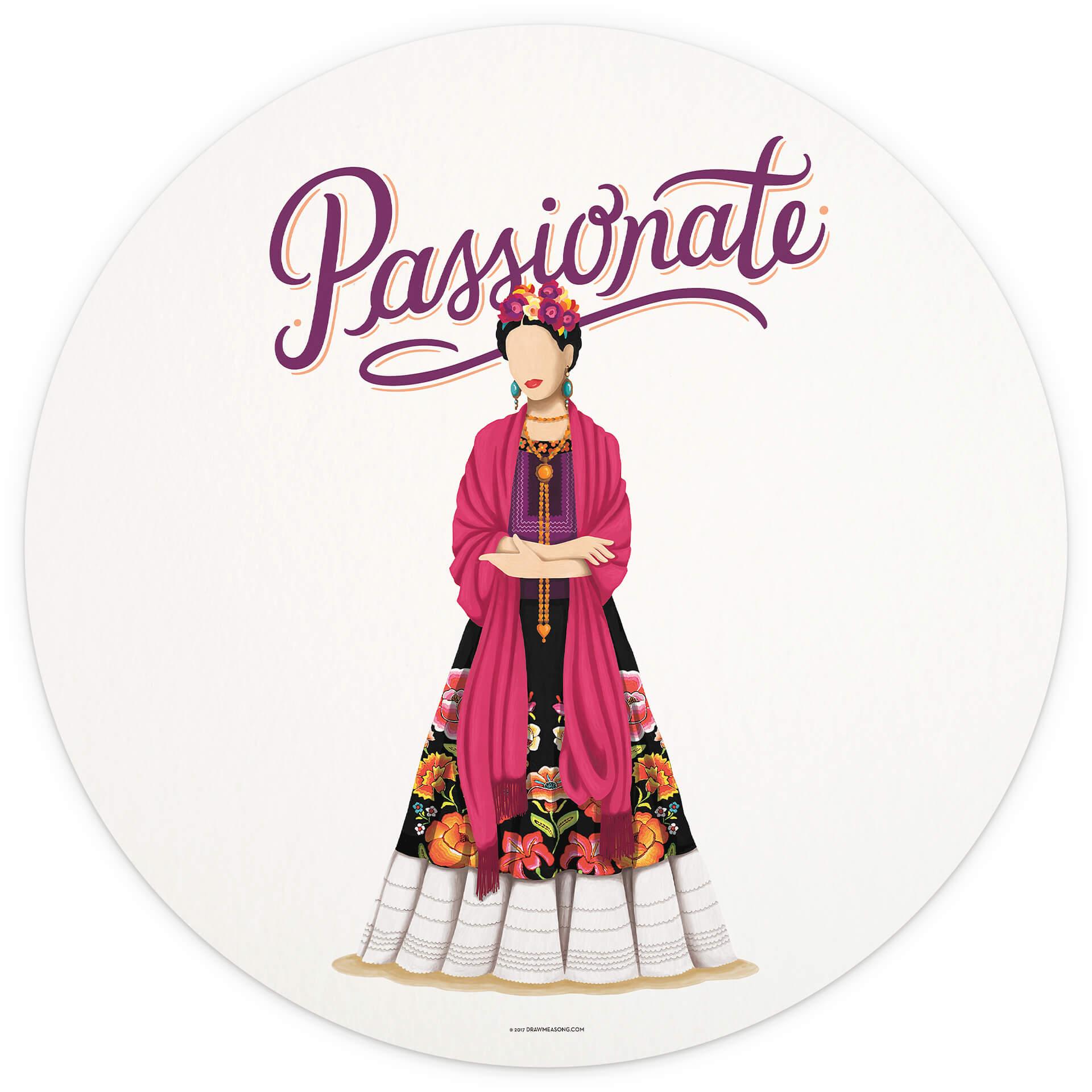 Behangcirkel Tohmé - Frida Kahlo - vliesbehang/zelfklevend vliesbehang