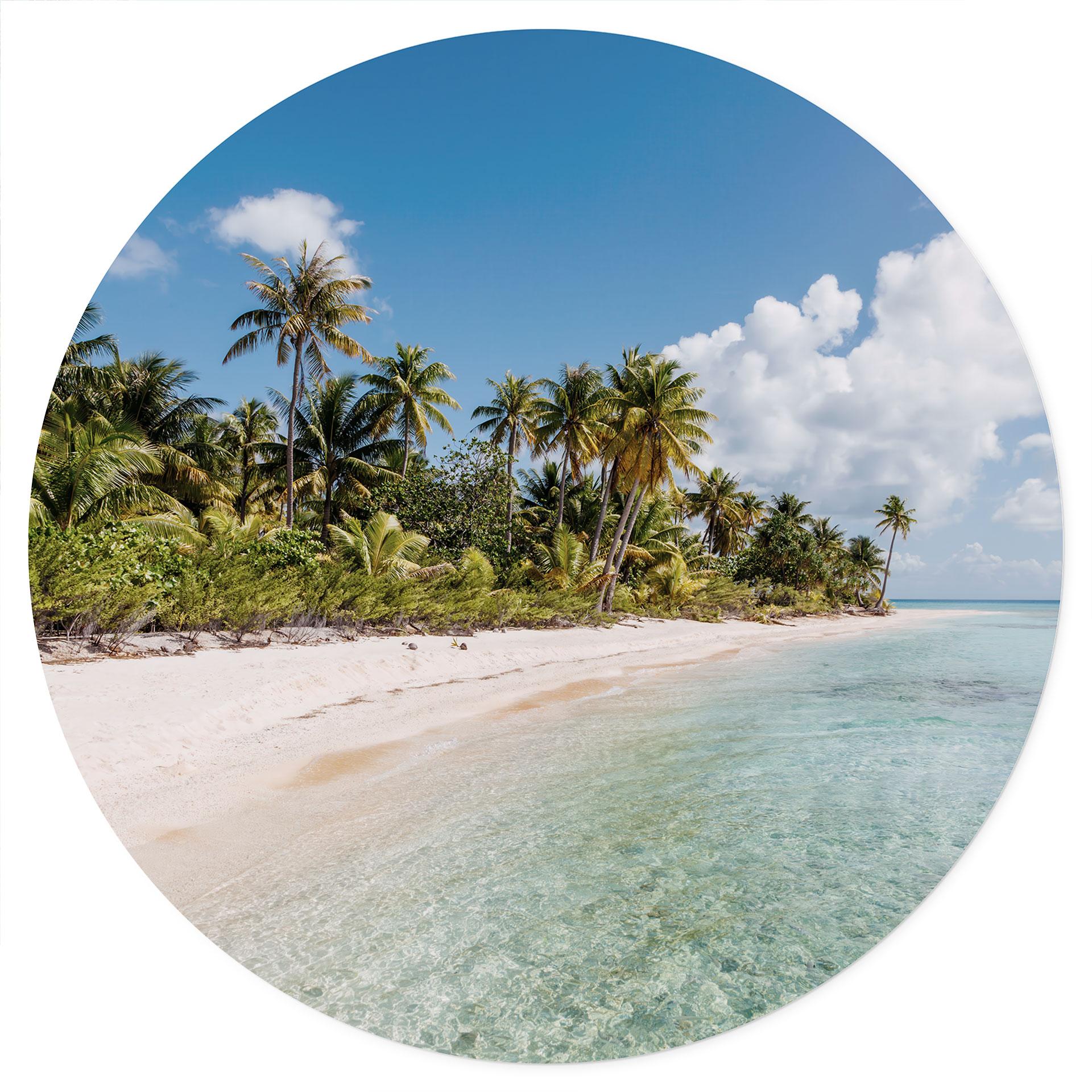 Vinilo decorativo Playa de palmeras en los Mares del Sur - Colombo - Redondo