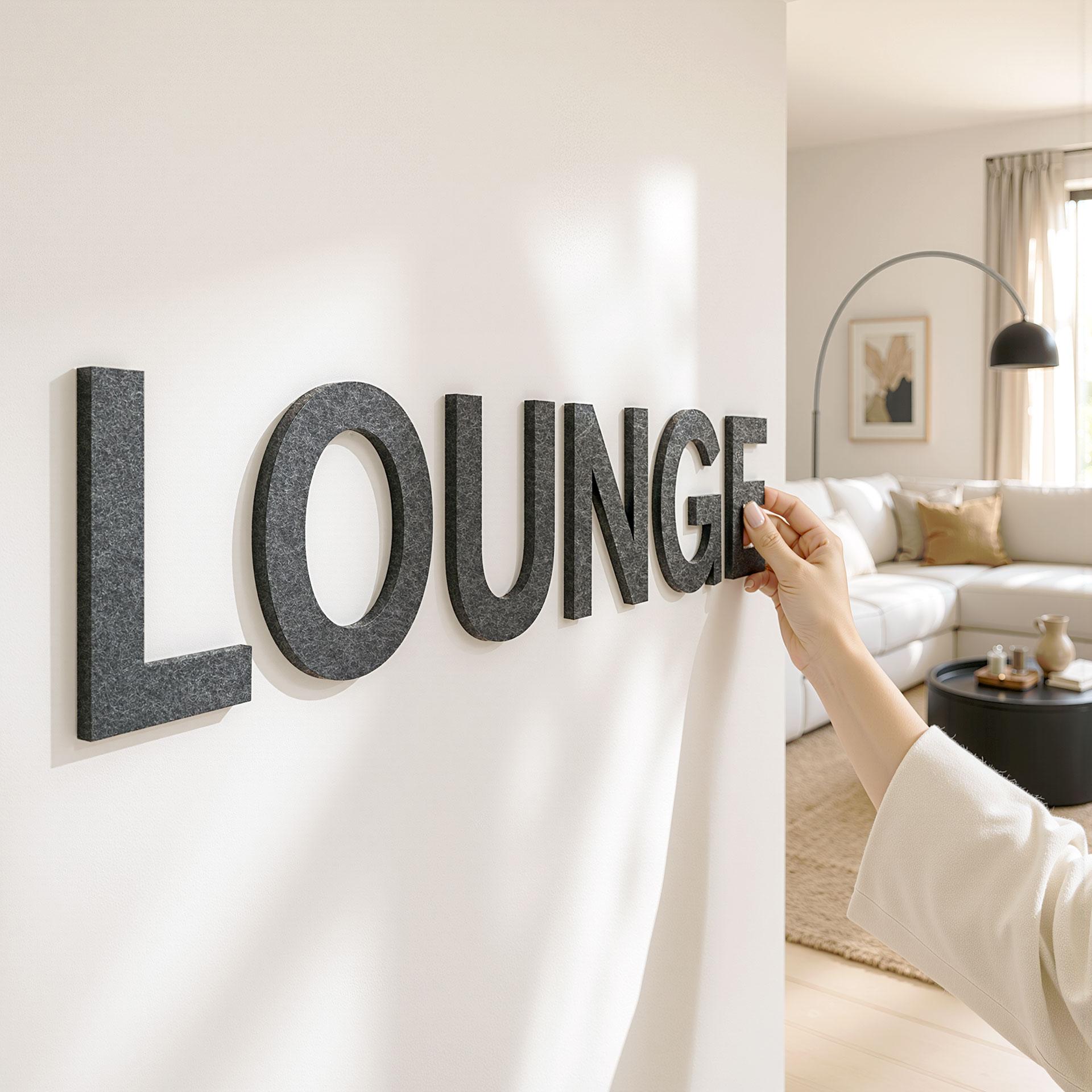 Lettere decorative in feltro Modern