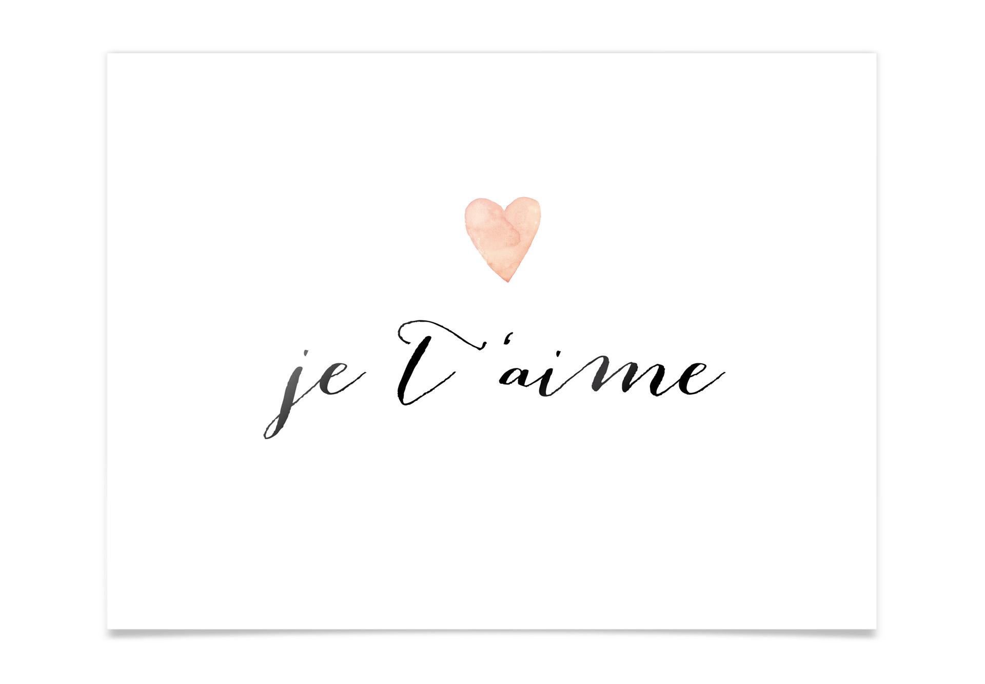 Póster Confetti & Cream - Je t'aime