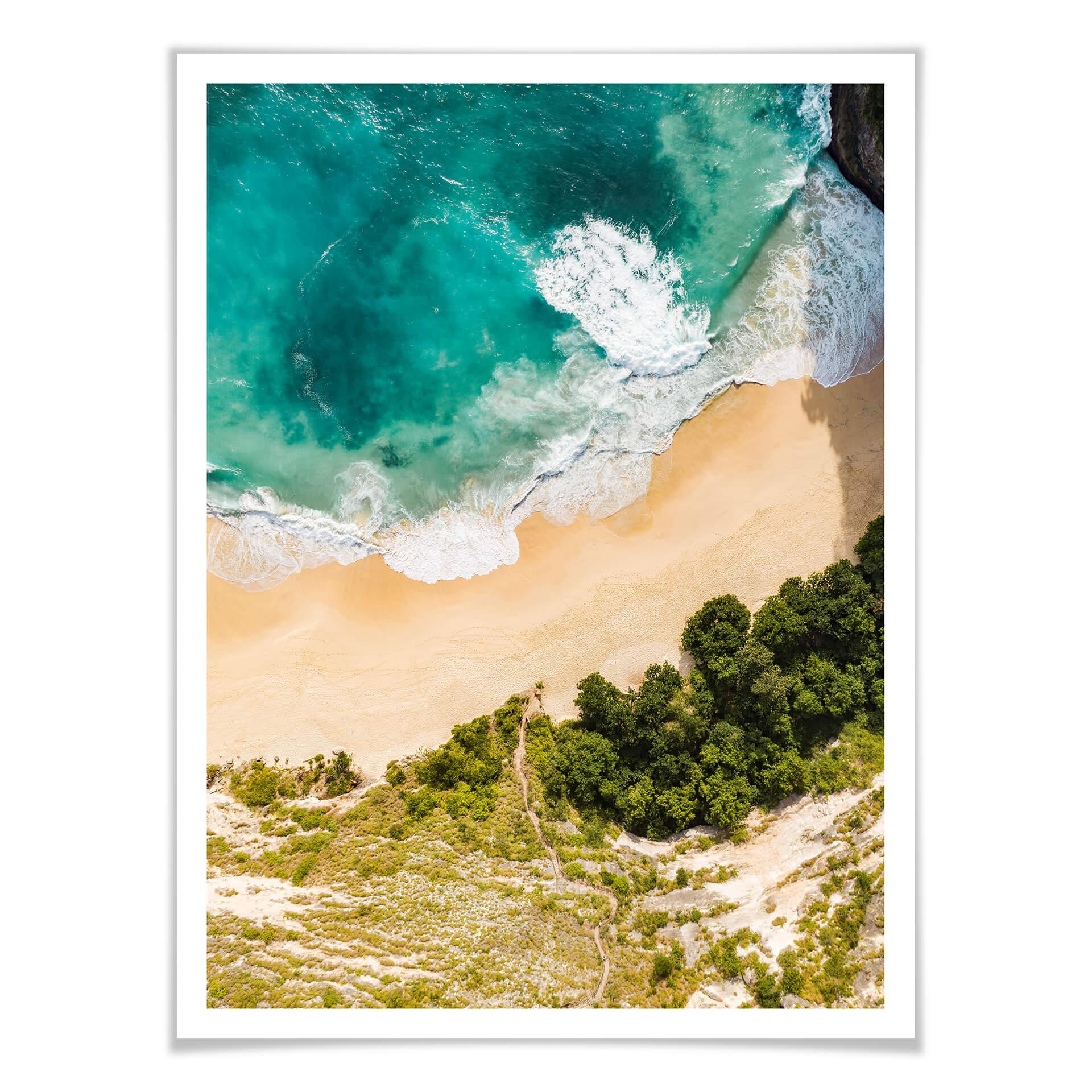 Plakat Colombo - Widok plaży z góry - format pionowy