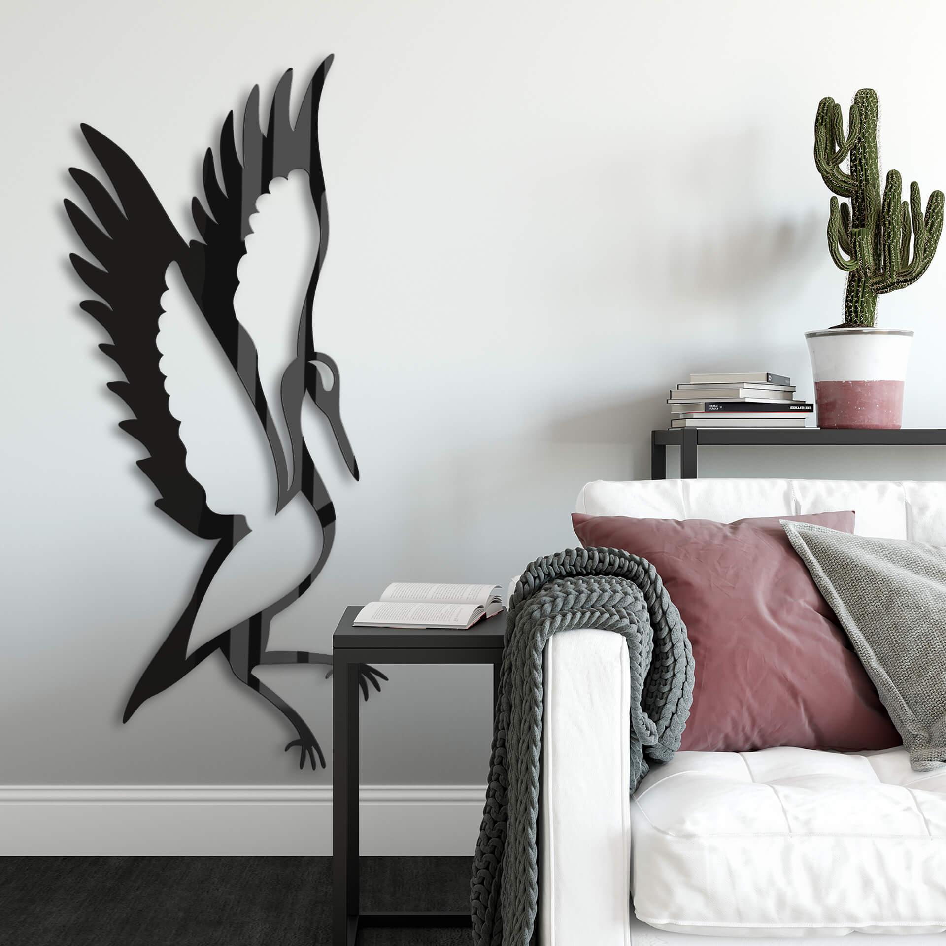 Grúa acrílica de decoración de pie