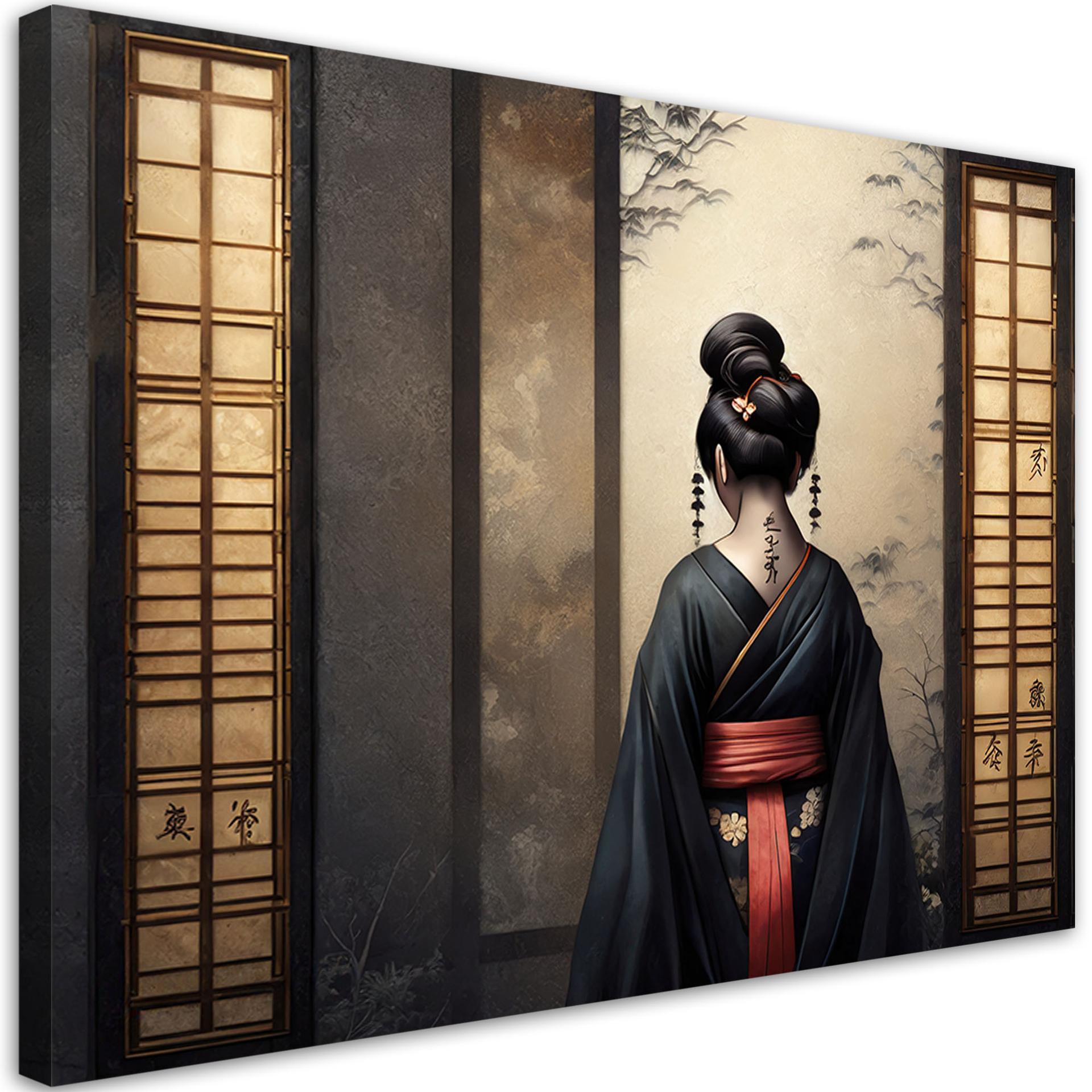 Lærredsplade, Japansk geisha