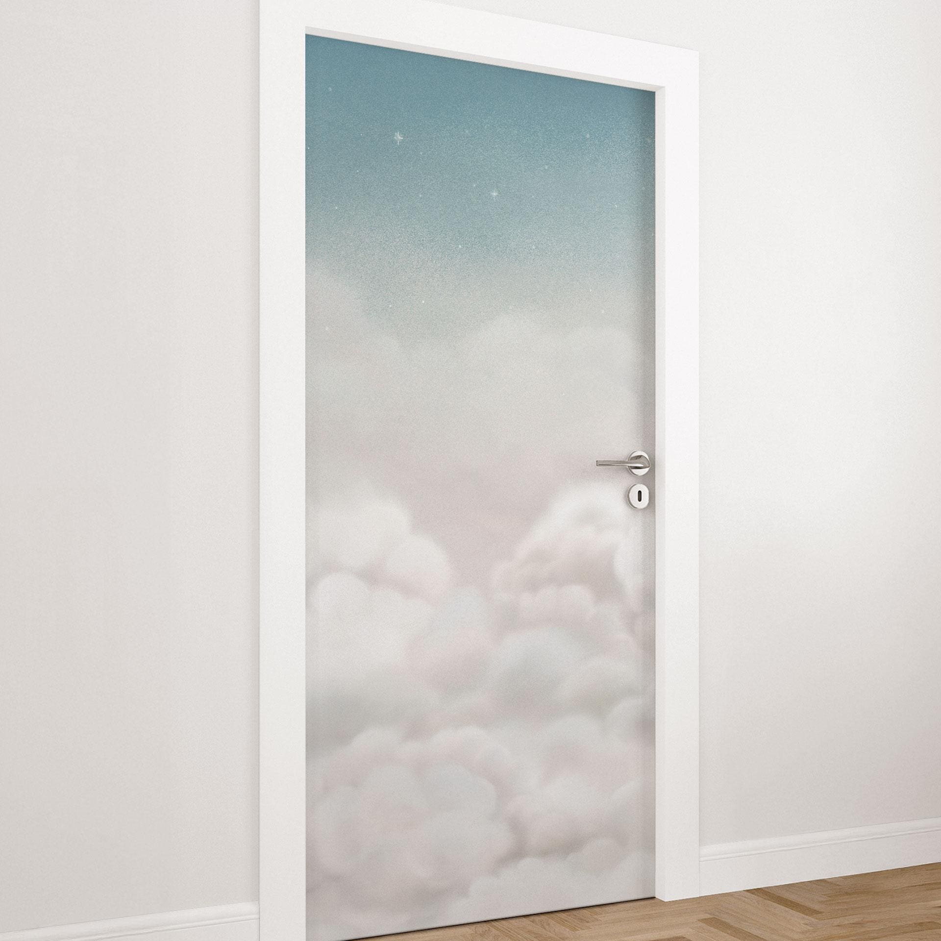 Lámina adhesiva para puerta Nubes Tranquilas - Oliver Robins