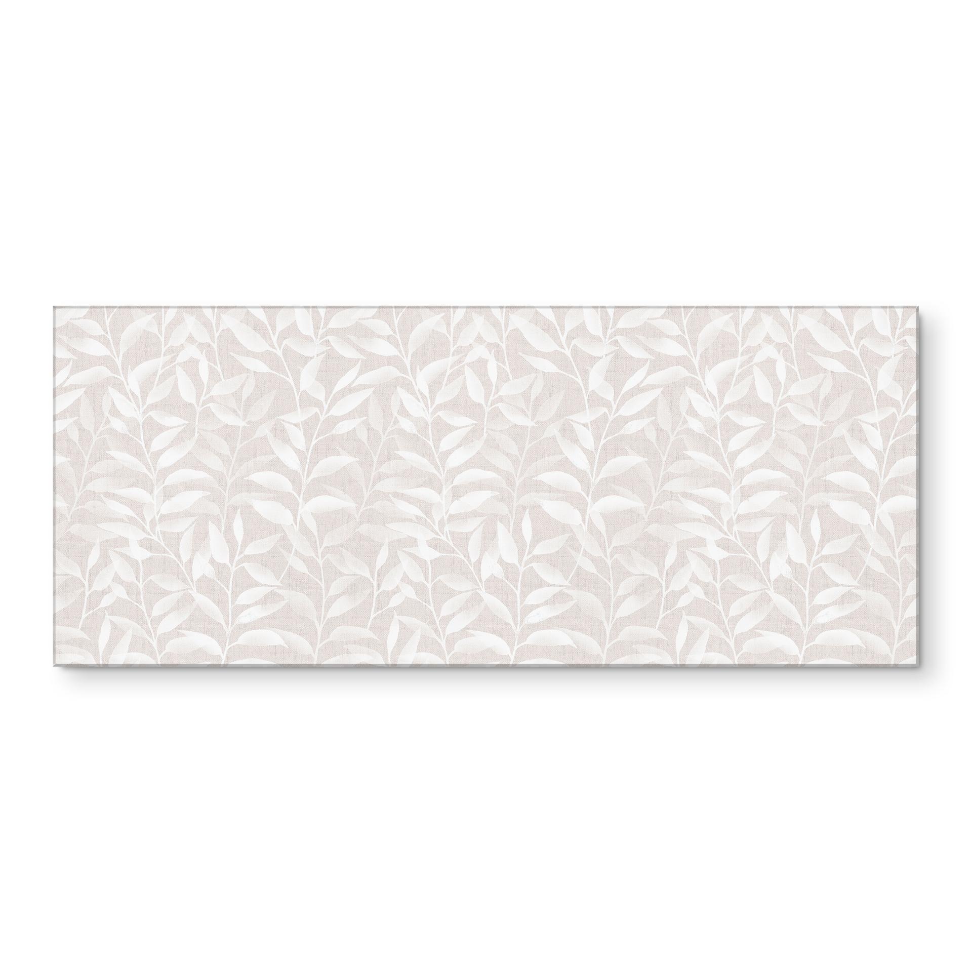 Stænkplade til køkken Delikate akvarelblade - Blød beige - Kan forlænges - Bloomery Decor