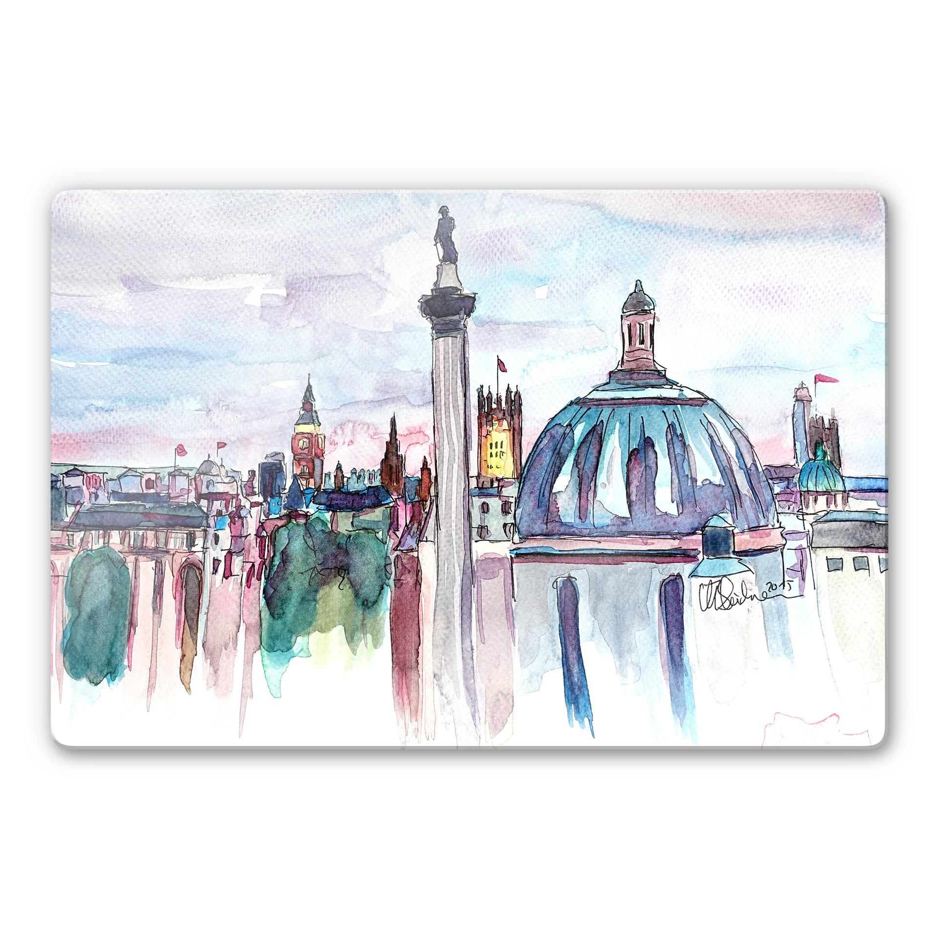 Glasschilderijen Bleichner - London Skyline