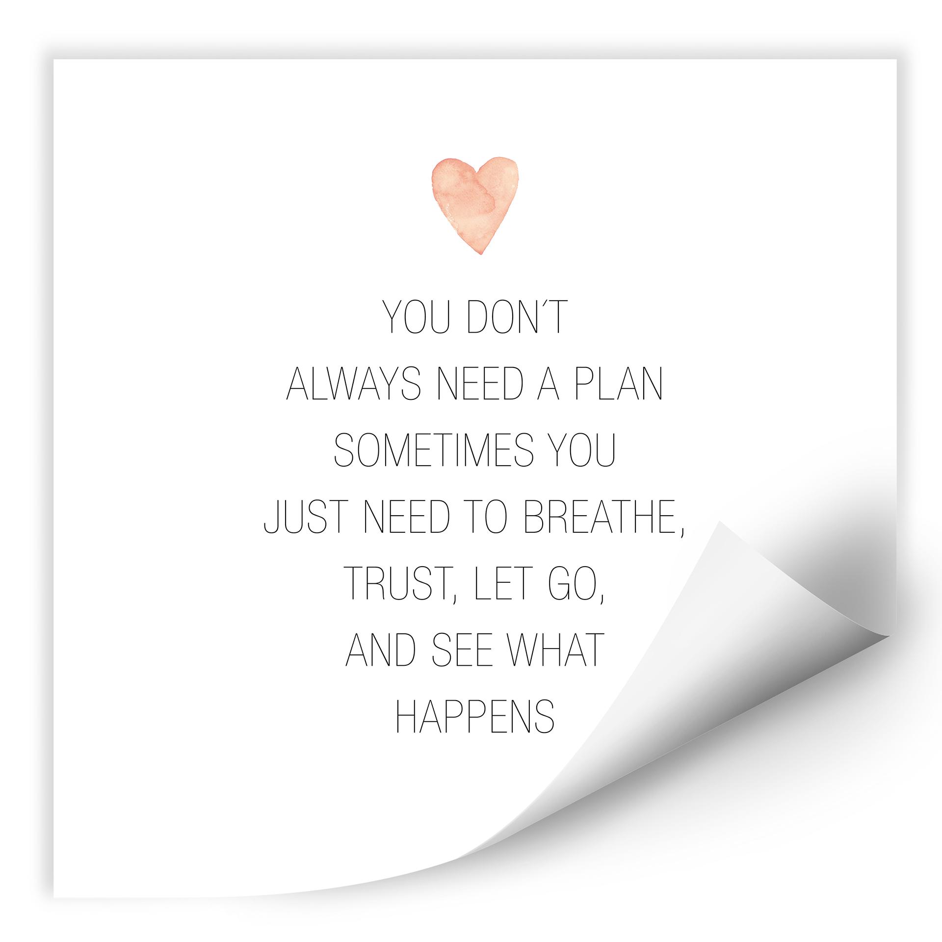 Wallprint Confetti & Cream - You don't always need a plan