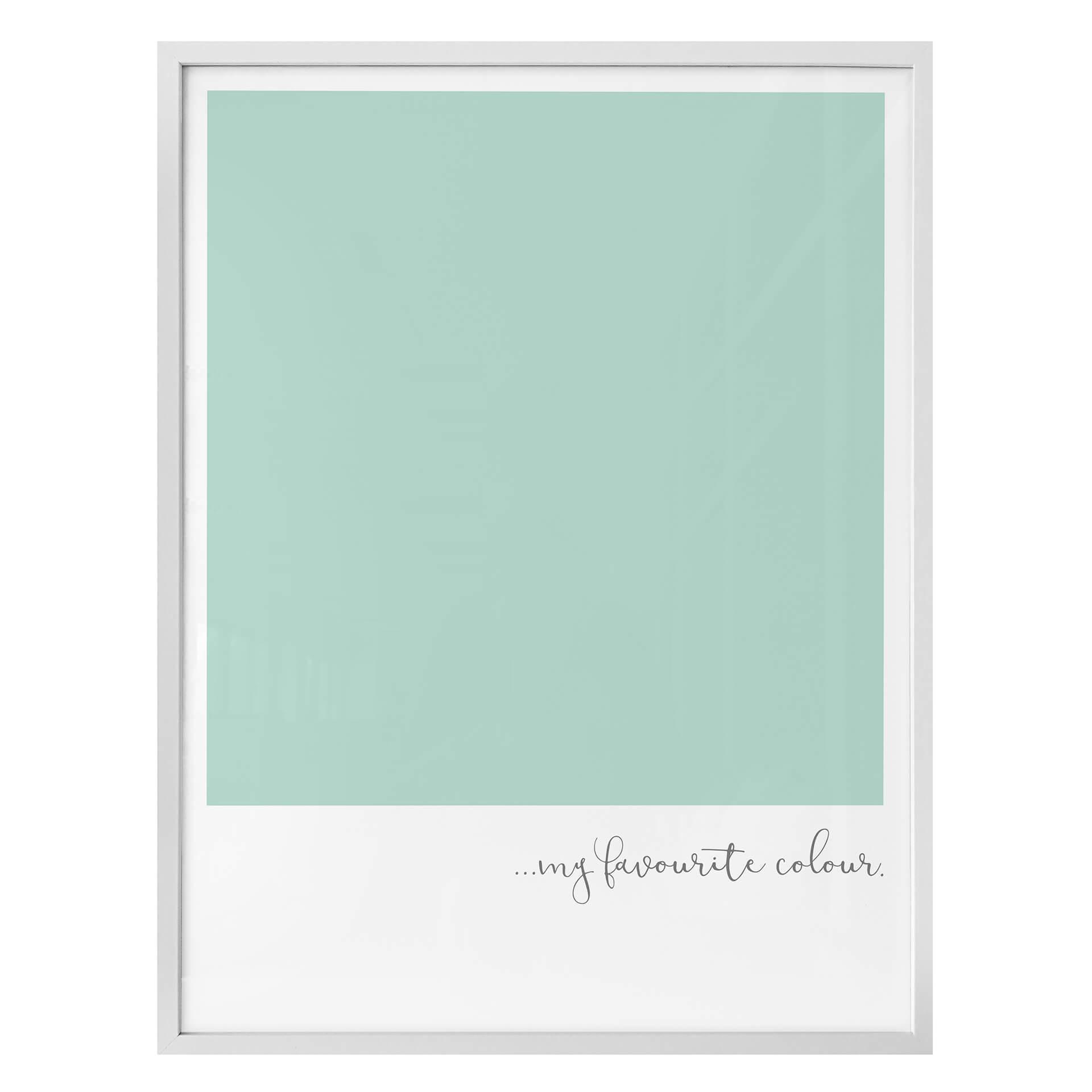 Poster My favourite colour - mint