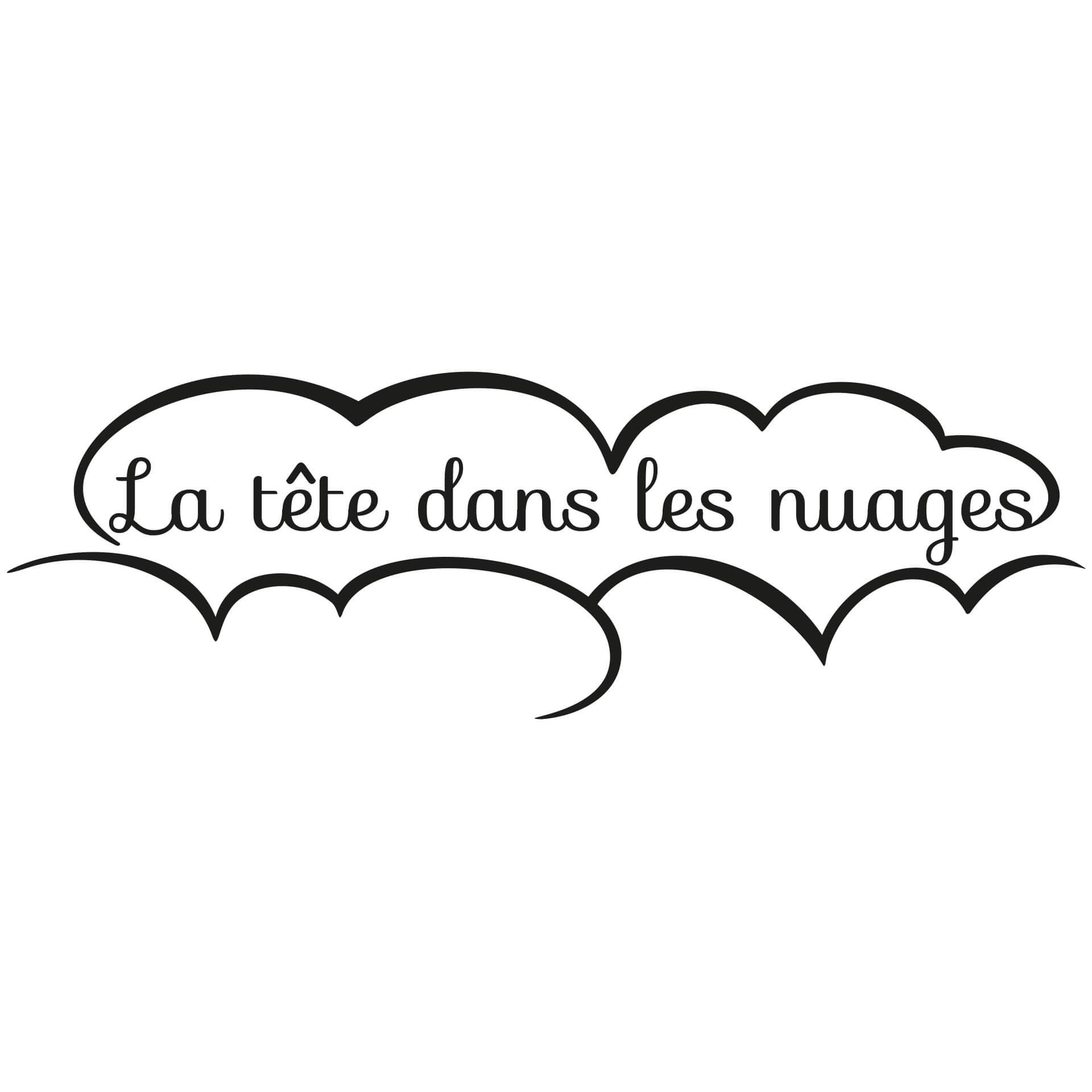 Wandtattoo La tête dans les nuages.