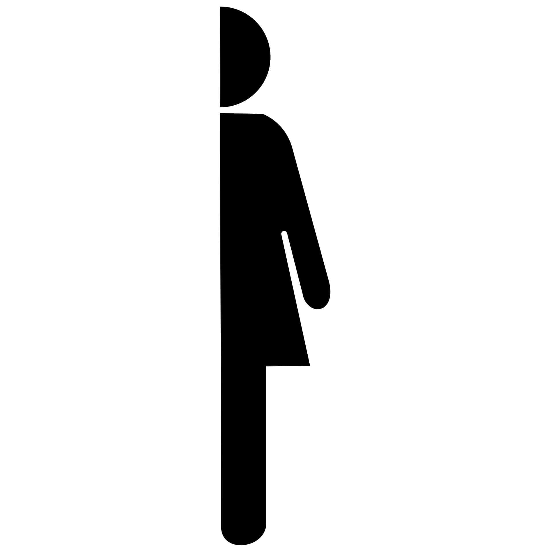 Adesivo murale - Pittogramma toilette donne