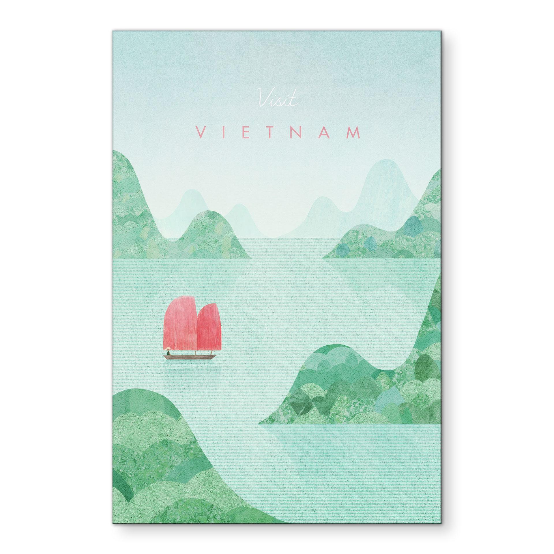 Billede Halong-bugten på Vietnam-rejser - Rivers – print på aluminium (Alu-Dibond)