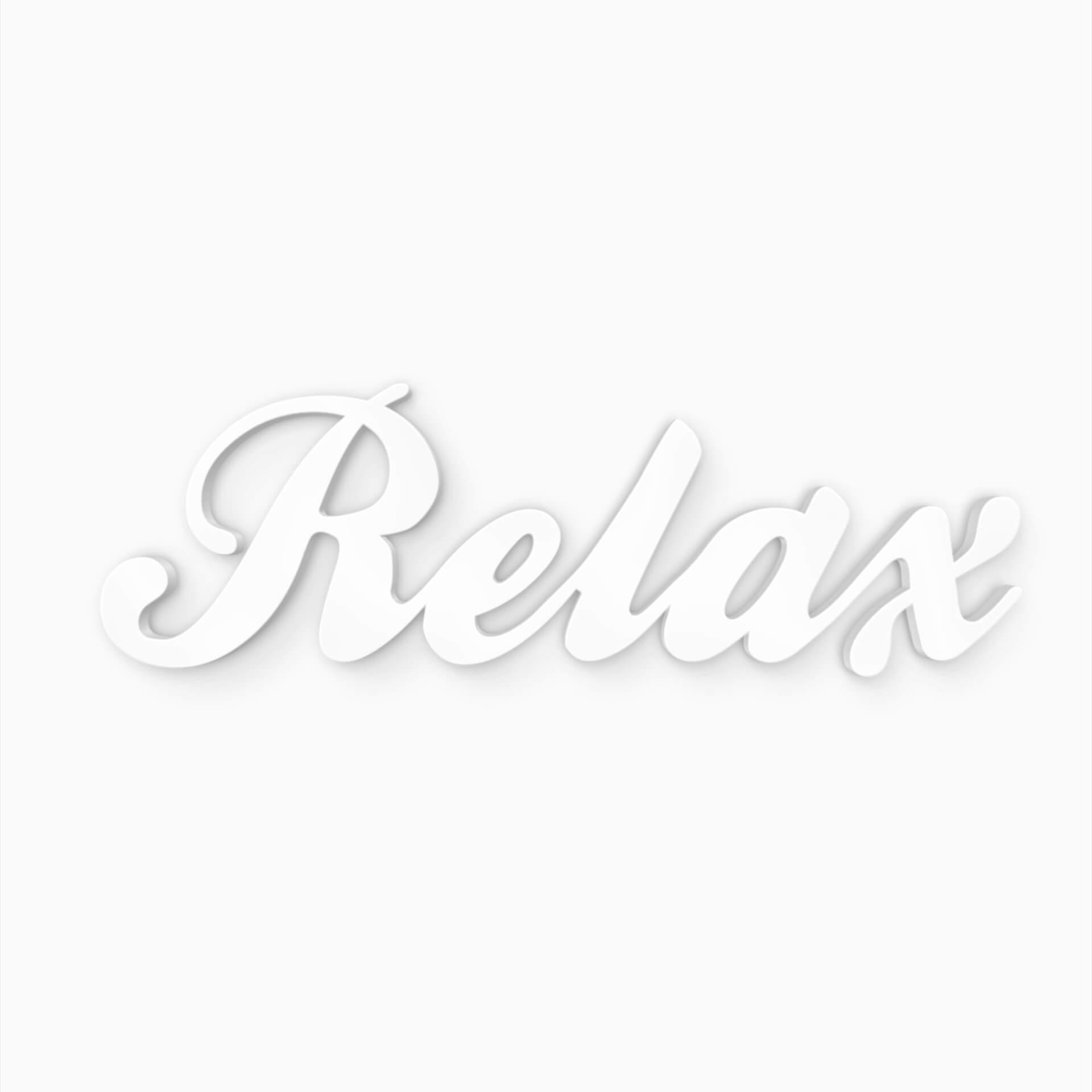 Decoratieletters 3D Decoratieletters 'Relax'