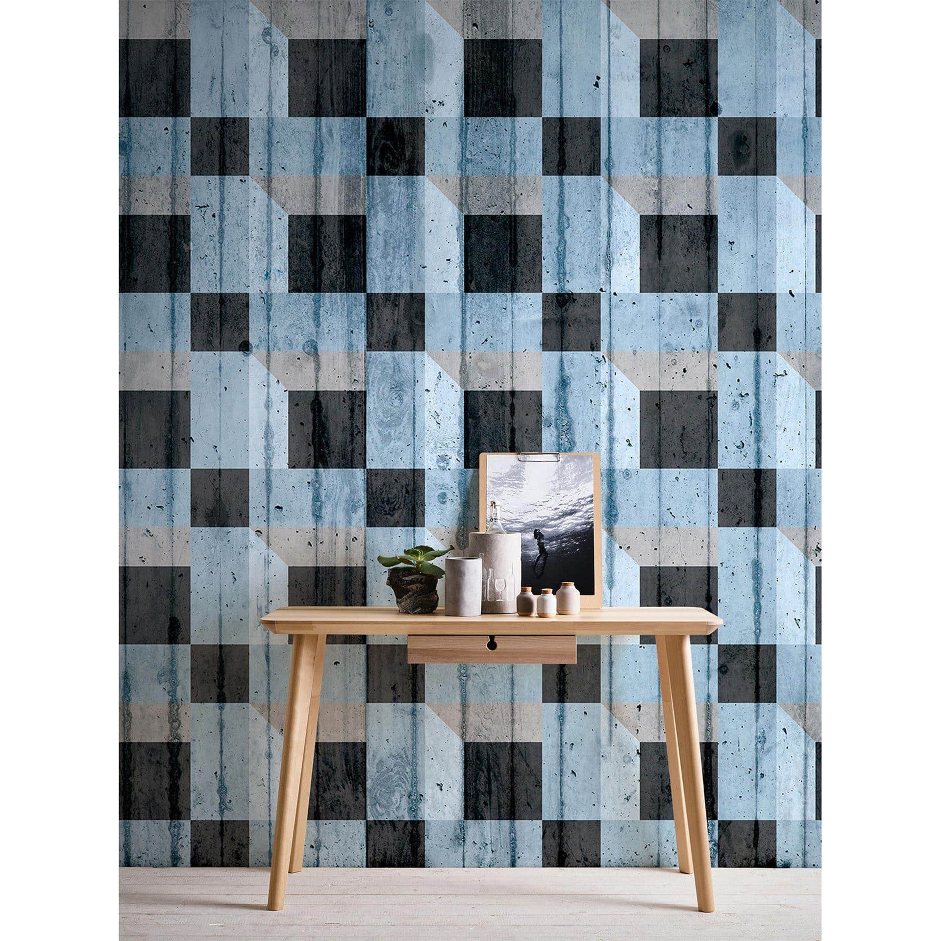 Architects Paper Papier peint photo Atelier 47 Squares D bleu