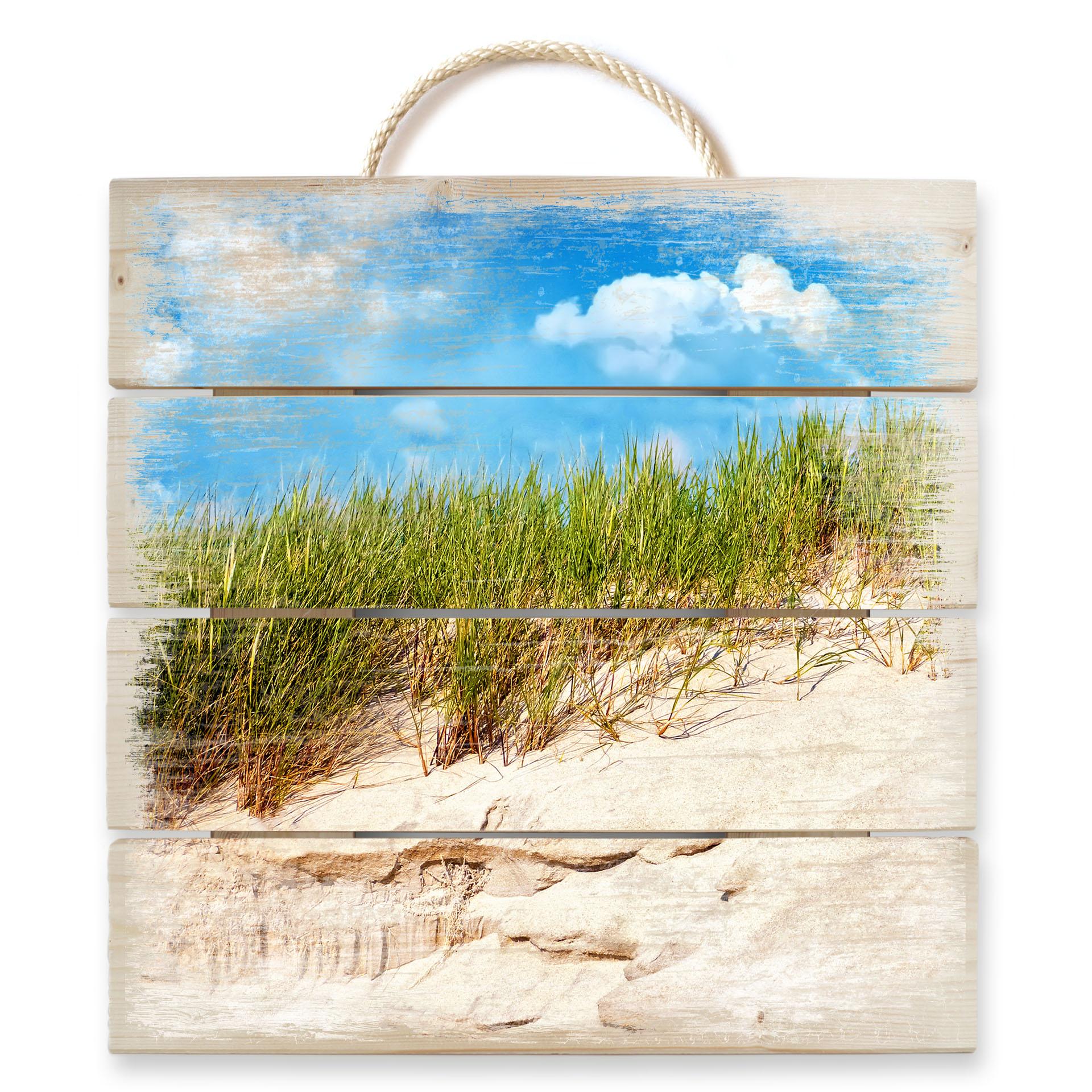 Cuadro de madera Paisaje de dunas del Mar Báltico - 40x41,5 cm