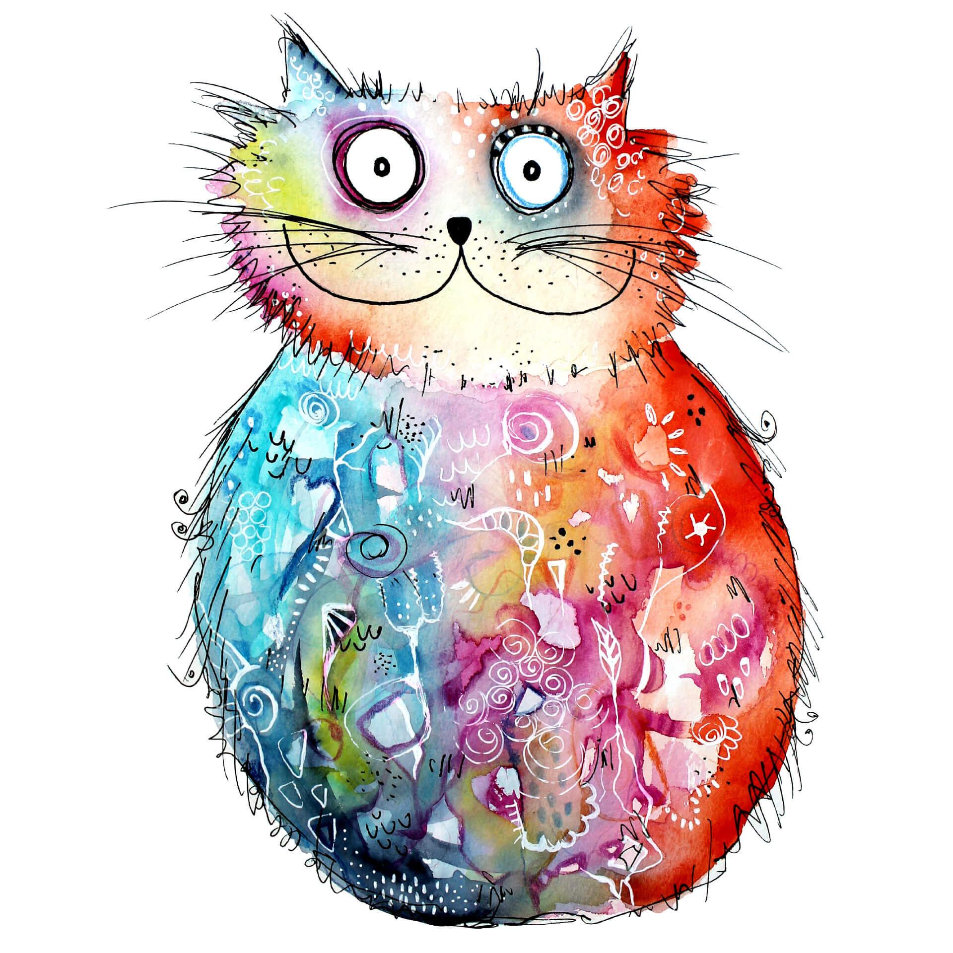 Wandtattoo Hagenmeyer - Happy Cat