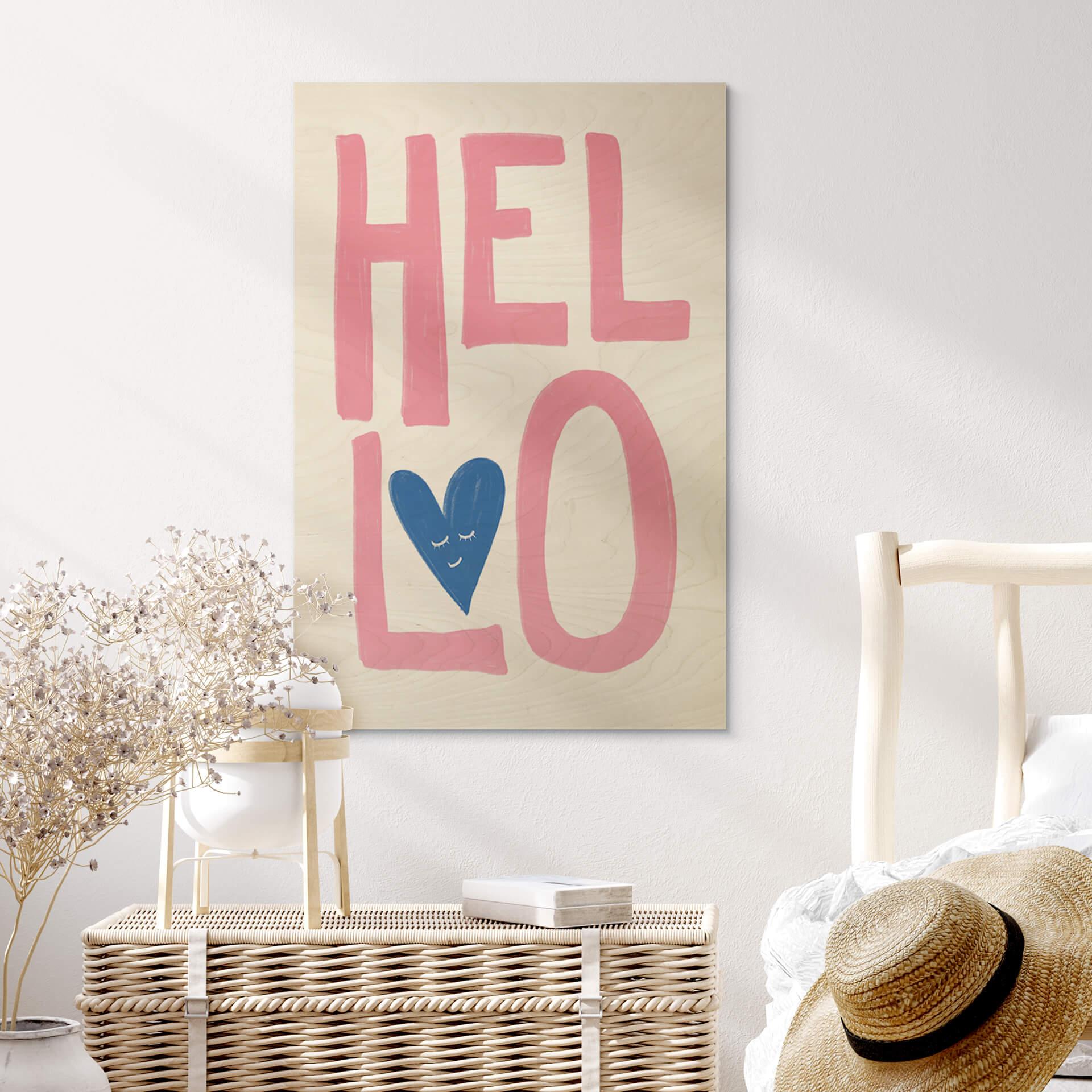Træplakat Fritsch - Hello