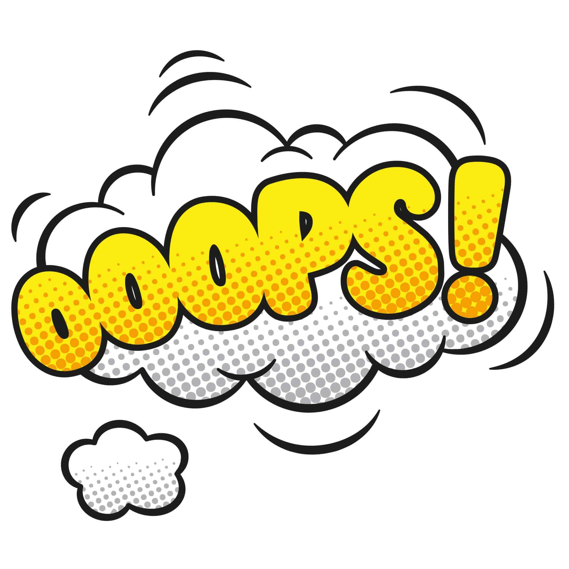 Wallsticker -  Comic Soundeffect - Ooops!