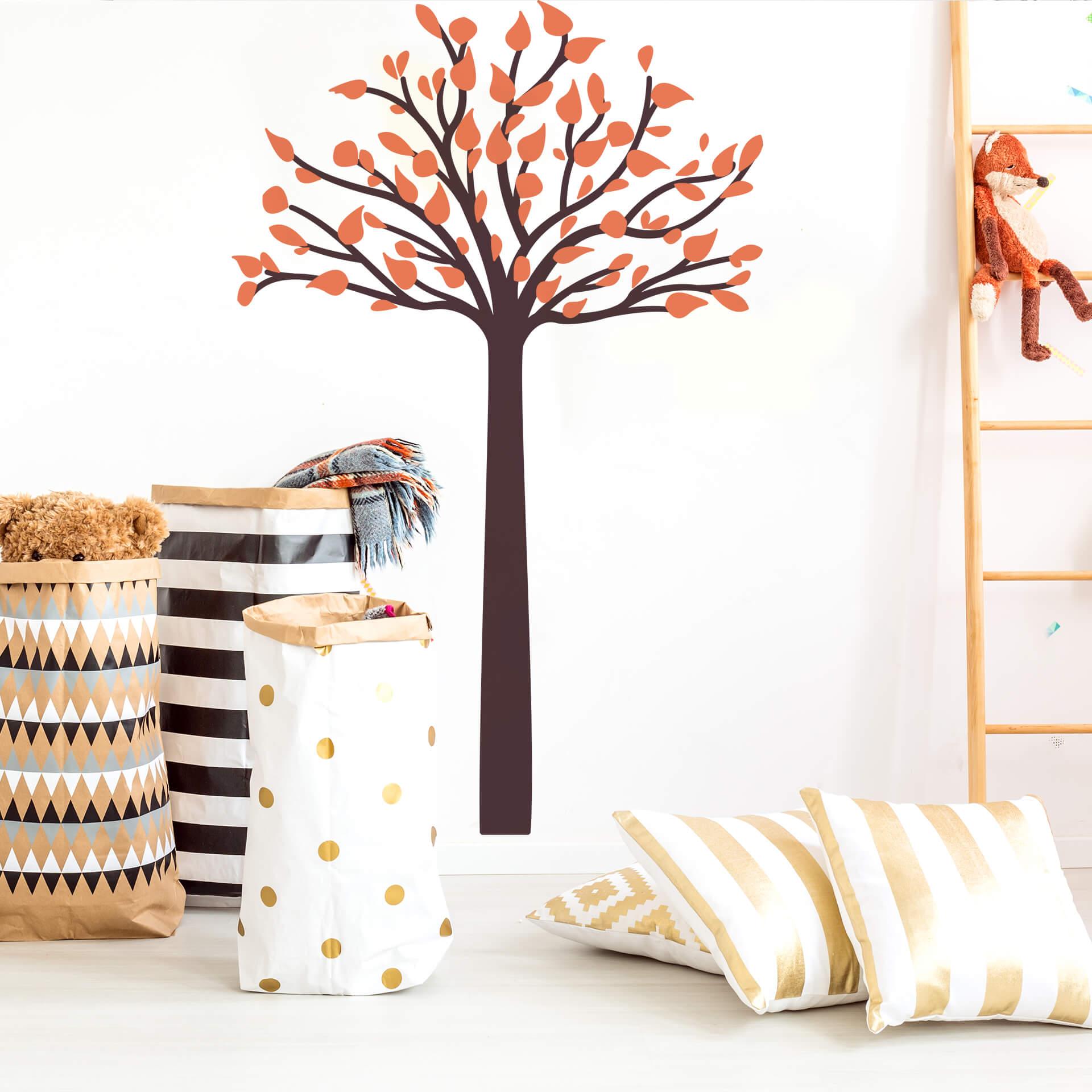 Muursticker Hoge Boom 2-kleurig