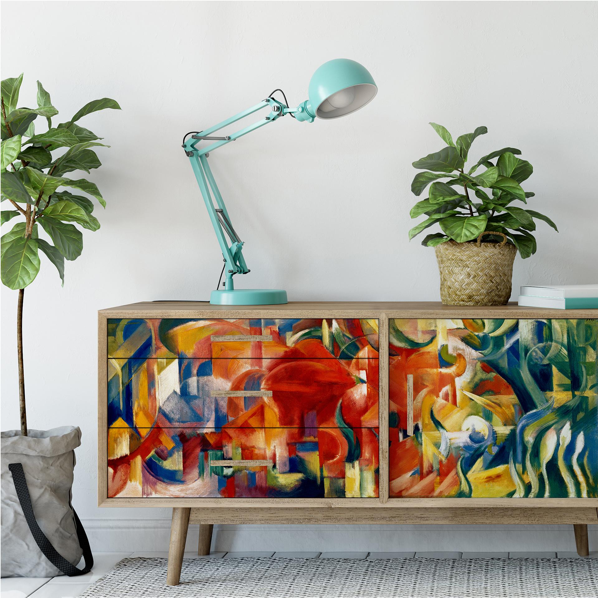 Muurprints Marc - Spelende Vormen - Panorama