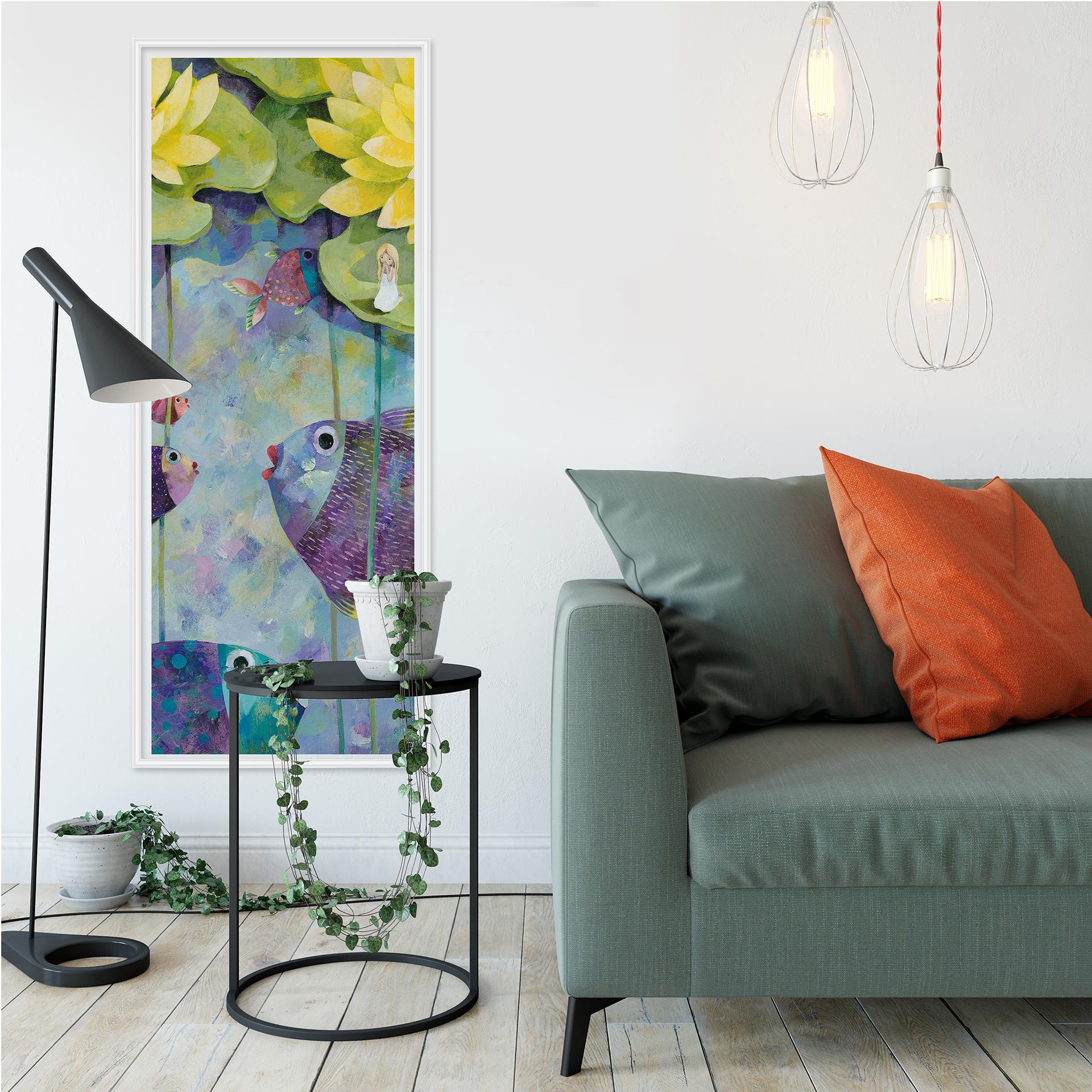 Wallprint Blanz - Gelbe Seerosen - Panorama