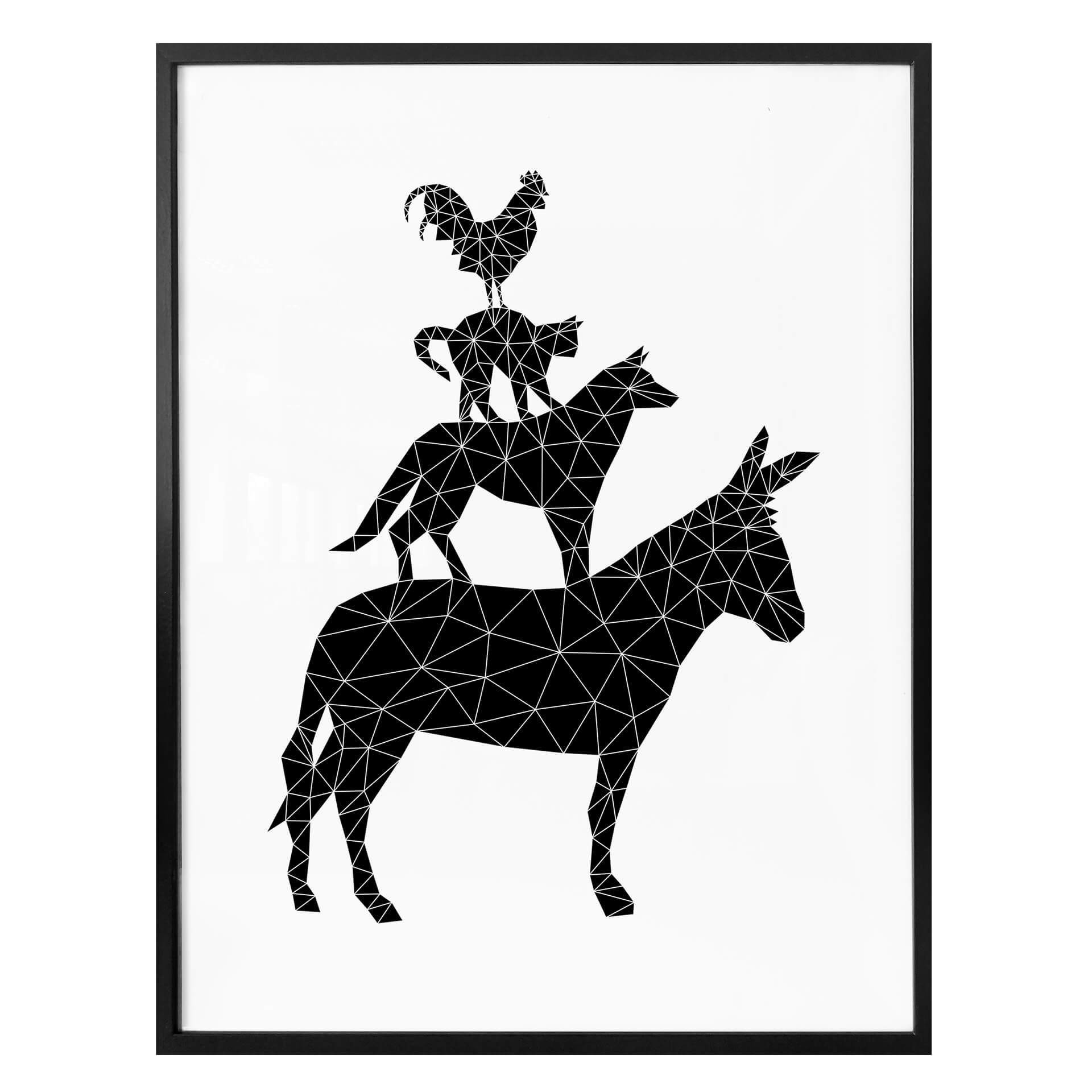 Plakat - Nouveauprints - Geometrisk Bremer bymusikerene