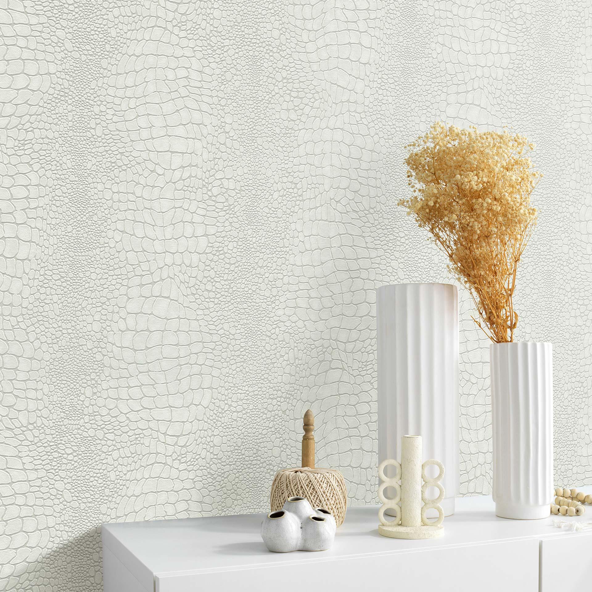 Ikke-vævet tapet, grafisk tapet Cameo creme