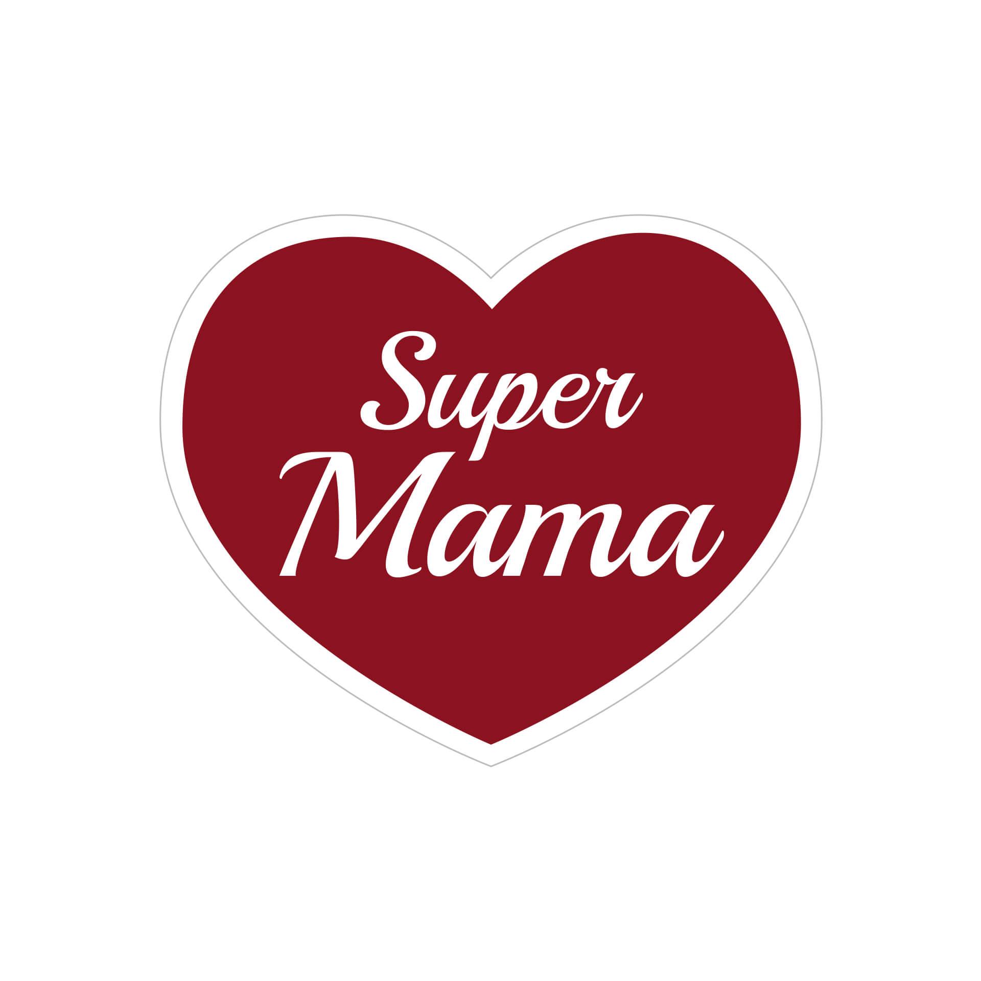 Muursticker Super Mama Bordeaux