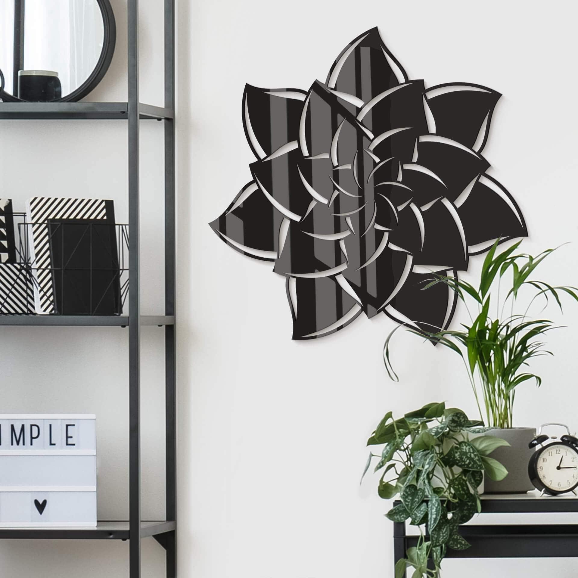 Acrílico decoración mandala flor 02