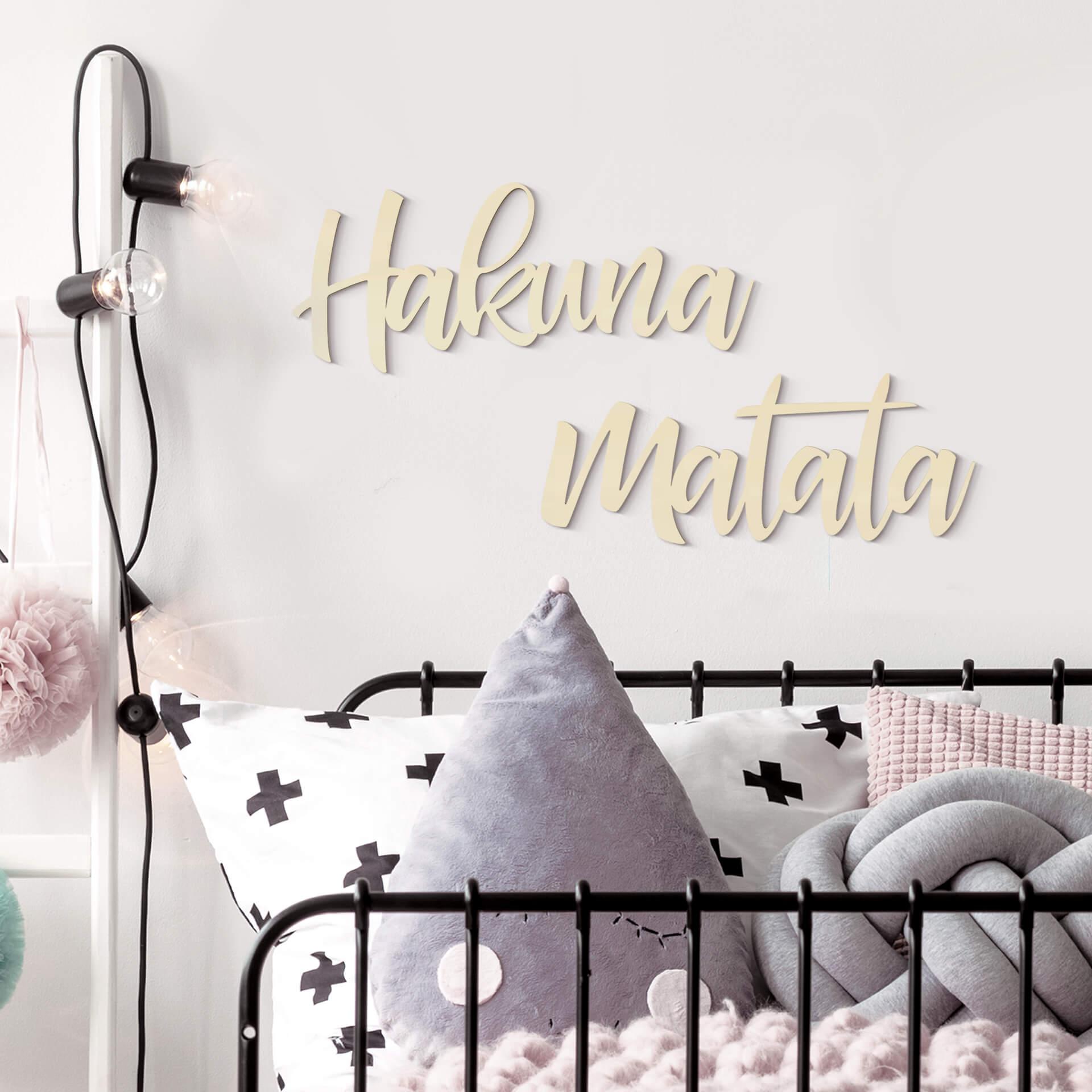 Træbogstaver Poppel - Hakuna Matata (2-delt)