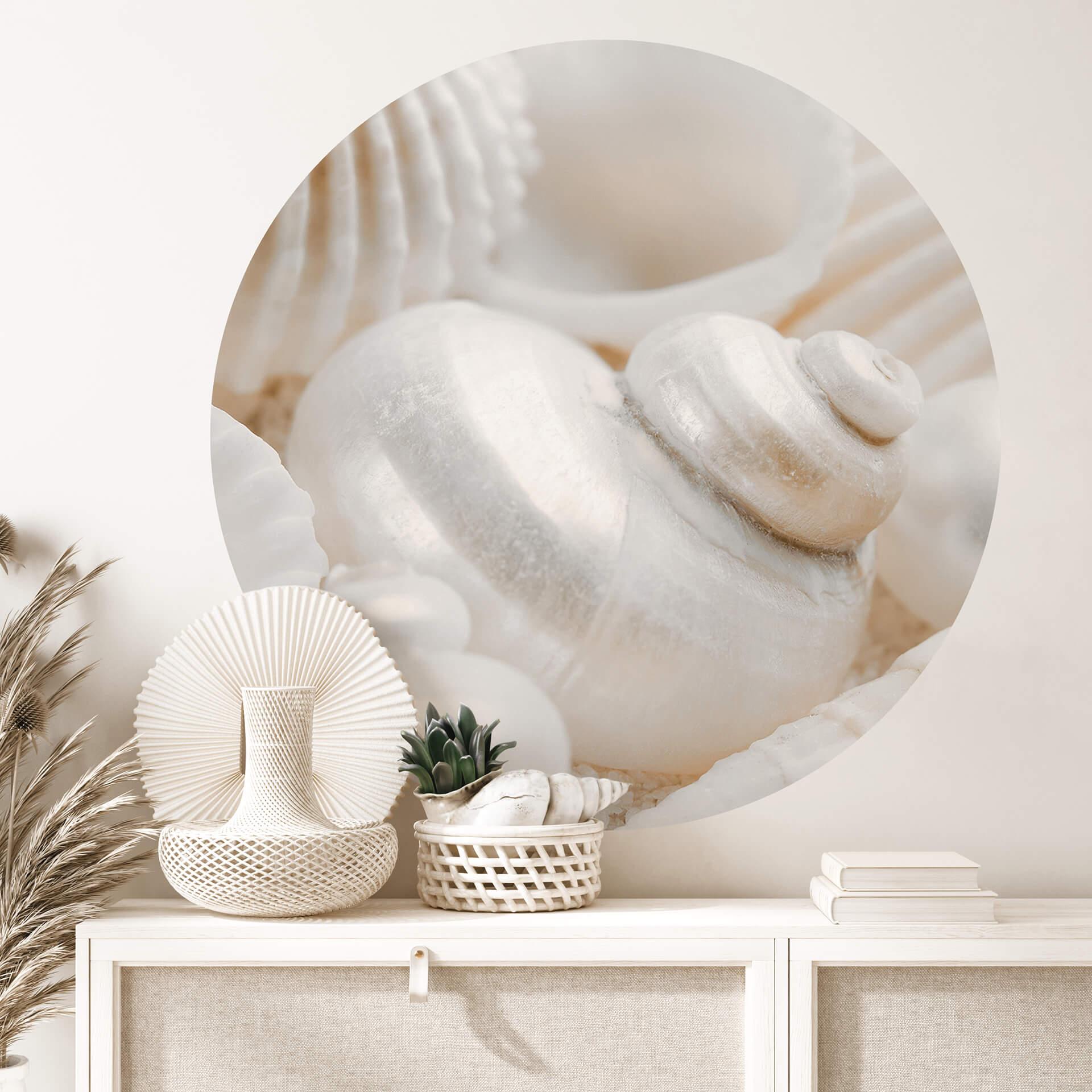 Wallsticker i perlemorsglans - Rund