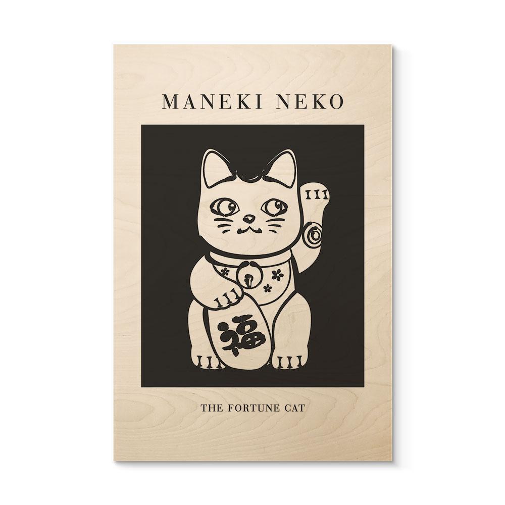 Billede af træ Maneki Neko - Den heldige kat - KsanaKalpa