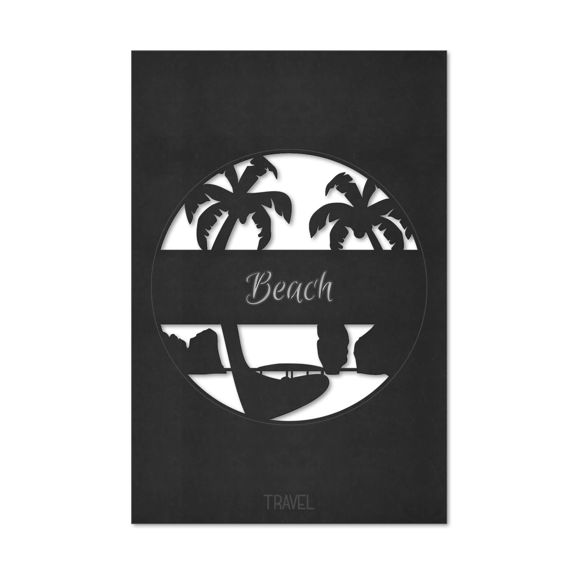MDF Decoratie Travel Beach