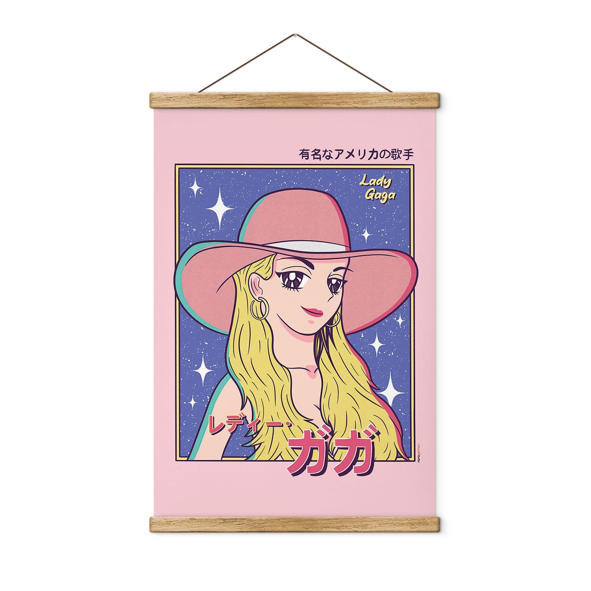 Tekstil plakat Anime-Girl "Lady Gaga" - Gomes