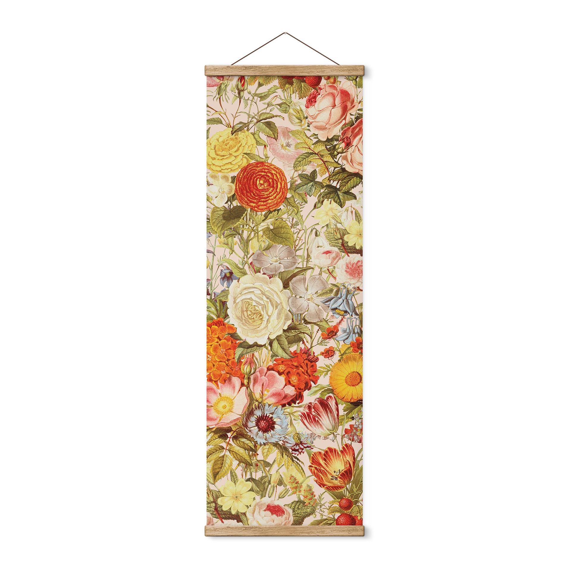 Tekstil plakat Farverig blomstercollage - Frida Floral Studio - Panorama