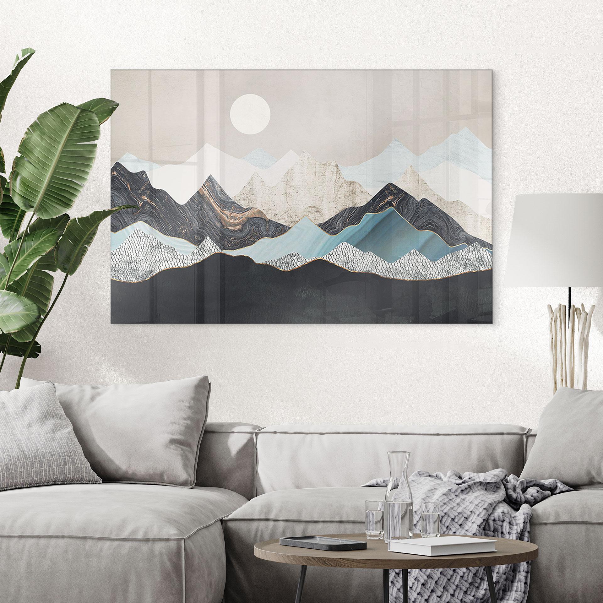 Akrylbillede Stille bjerglandskab i skumringen - SpaceFrog Designs