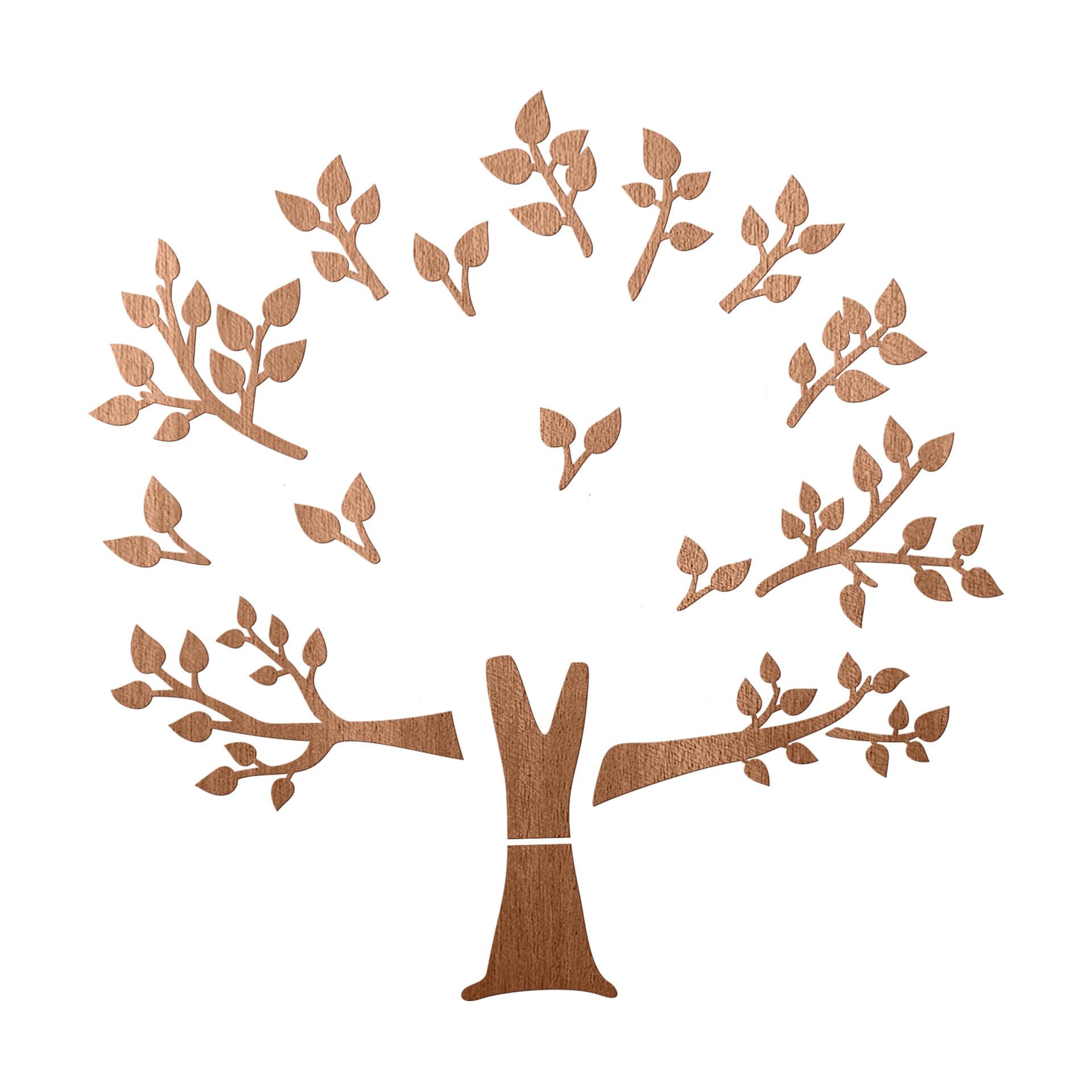 Árbol genealógico de madera XXL Familia - madera de caoba