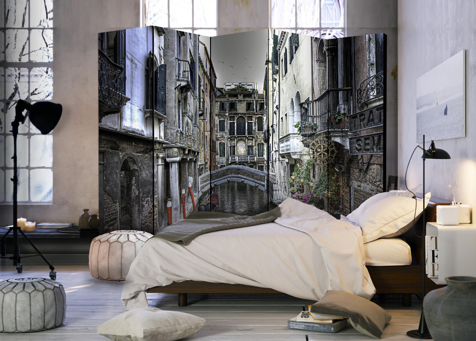 Divisorio per sala - Venezia romantica, 5 pezzi - 225x172 cm