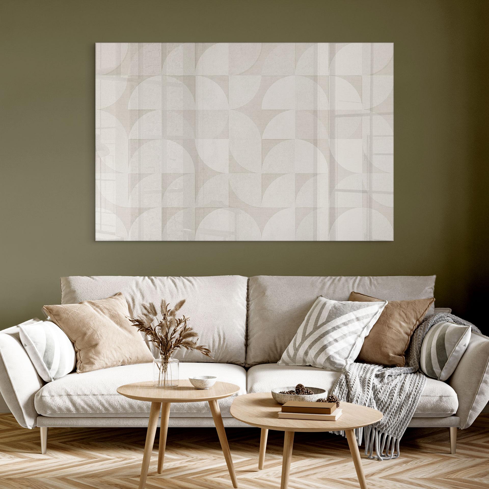 Akrylbilleder i retrostil med halvcirkler - Bloomery Decor